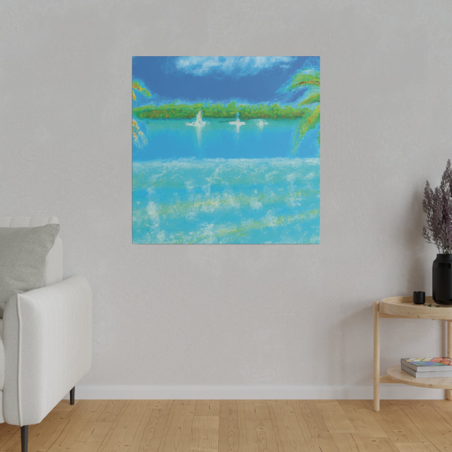 8369D - Bahamas Ocean Painting Print | Bahamas | Ocean | Beach | Poster | Home Decor | Wall Art | Canvas