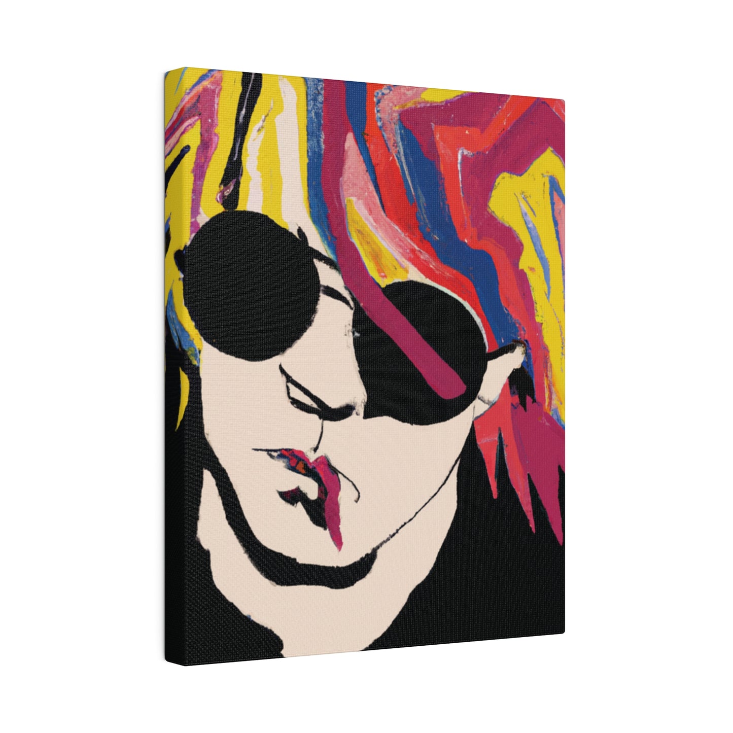 4112A - Rockstar Painting Print | Face | Abstract | Poster | Home Decor | Wall Art | Music Art | Canvas