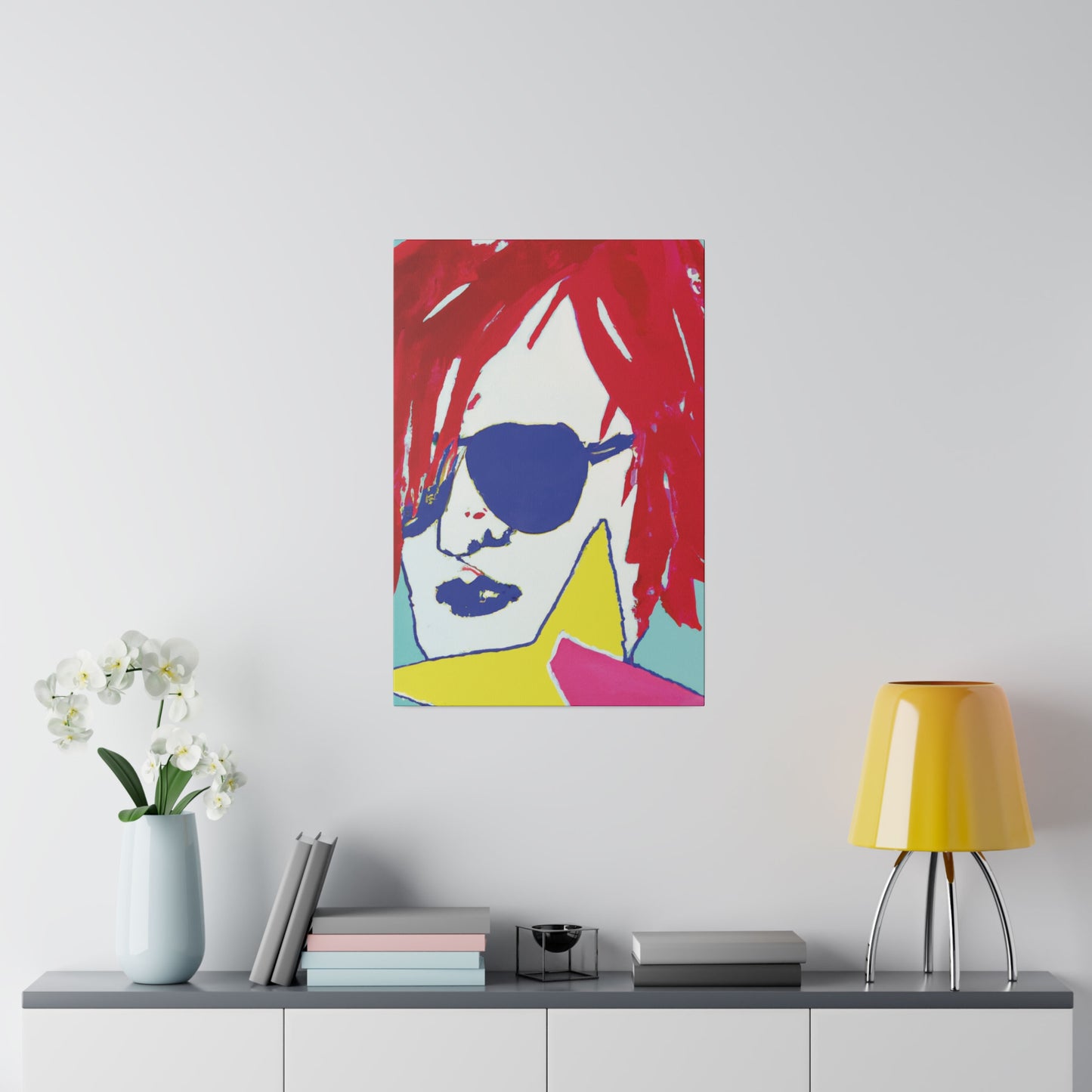 5681B - Rockstar Painting Print | Face | Abstract | Poster | Home Decor | Wall Art | Music Art | Canvas