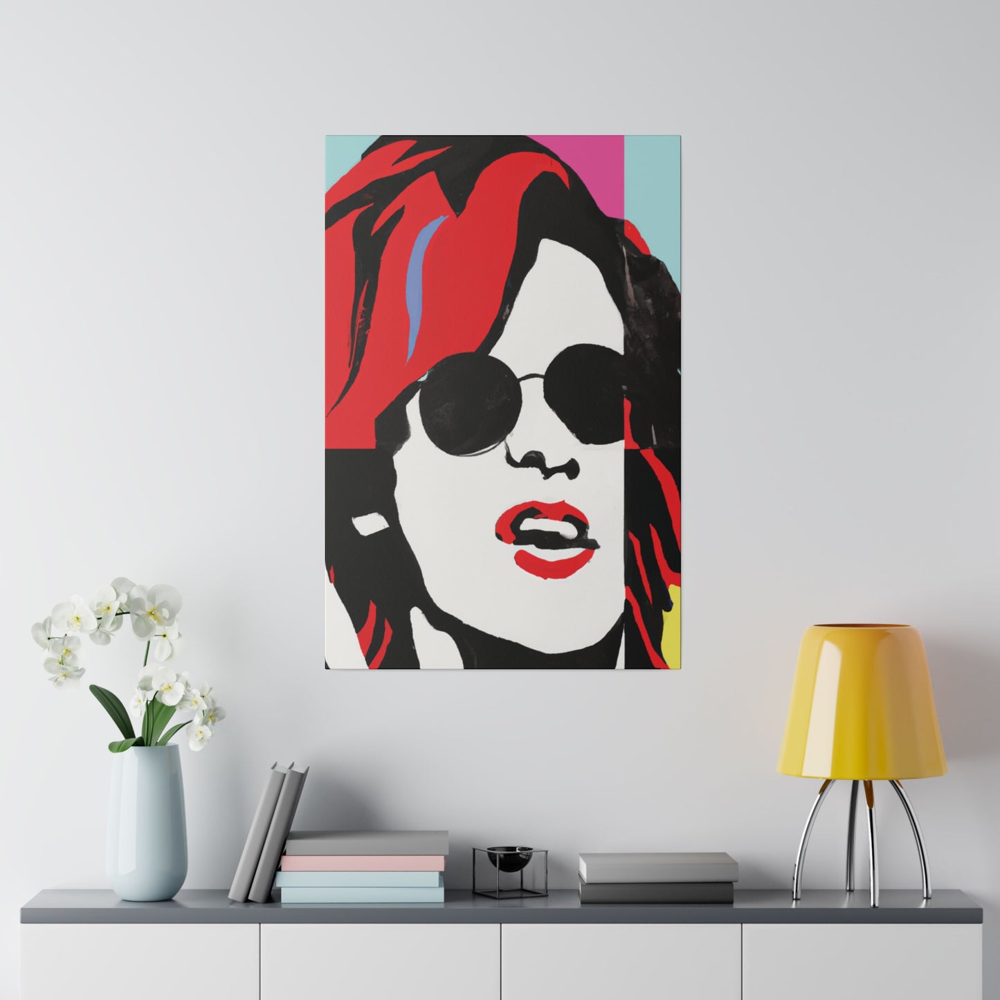 6744T - Rockstar Painting Print | Face | Abstract | Poster | Home Decor | Wall Art | Music Art | Canvas