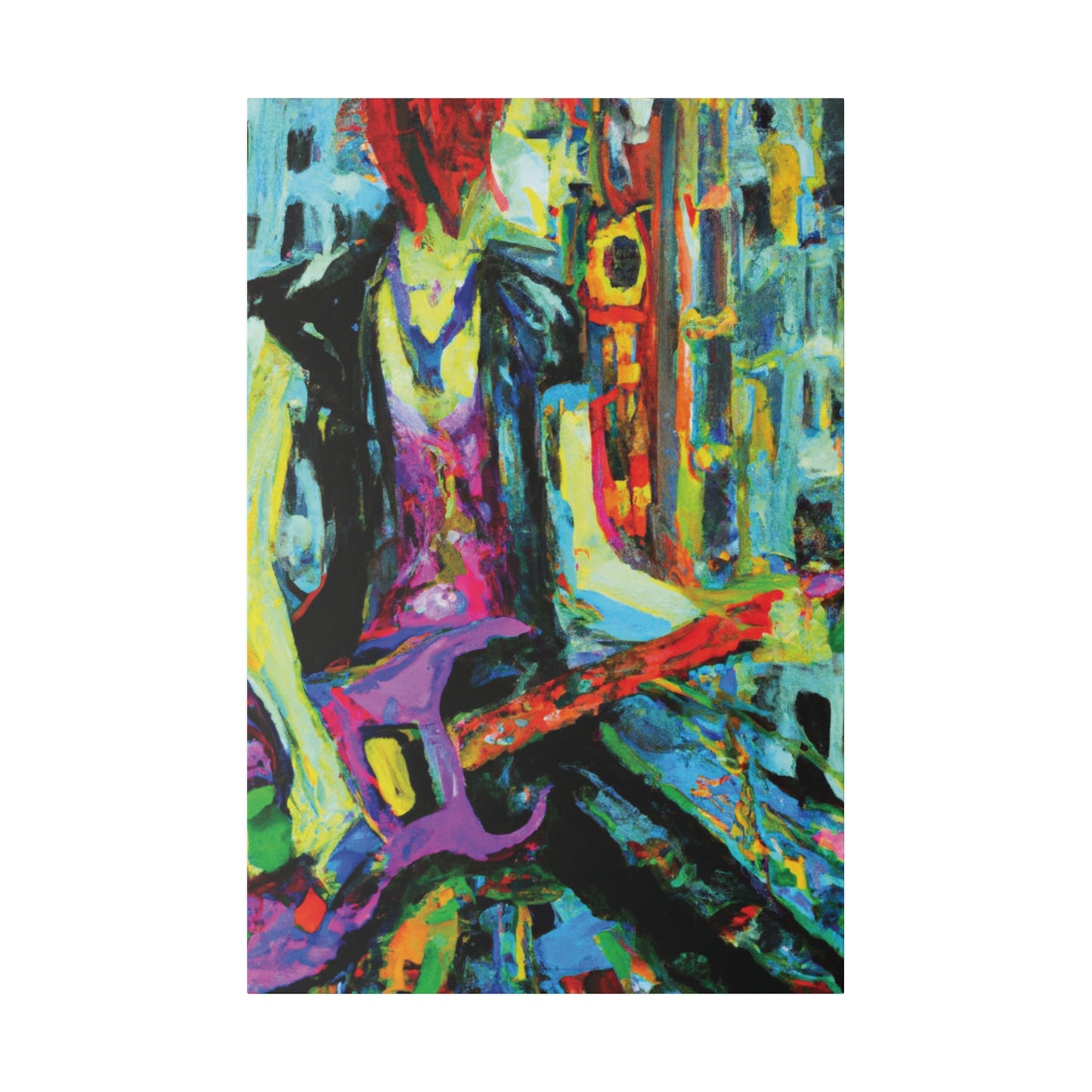 6863V - Rockstar Oil Painting Style Print | Poster | Home Decor | Wall Art | Music Art | Canvas