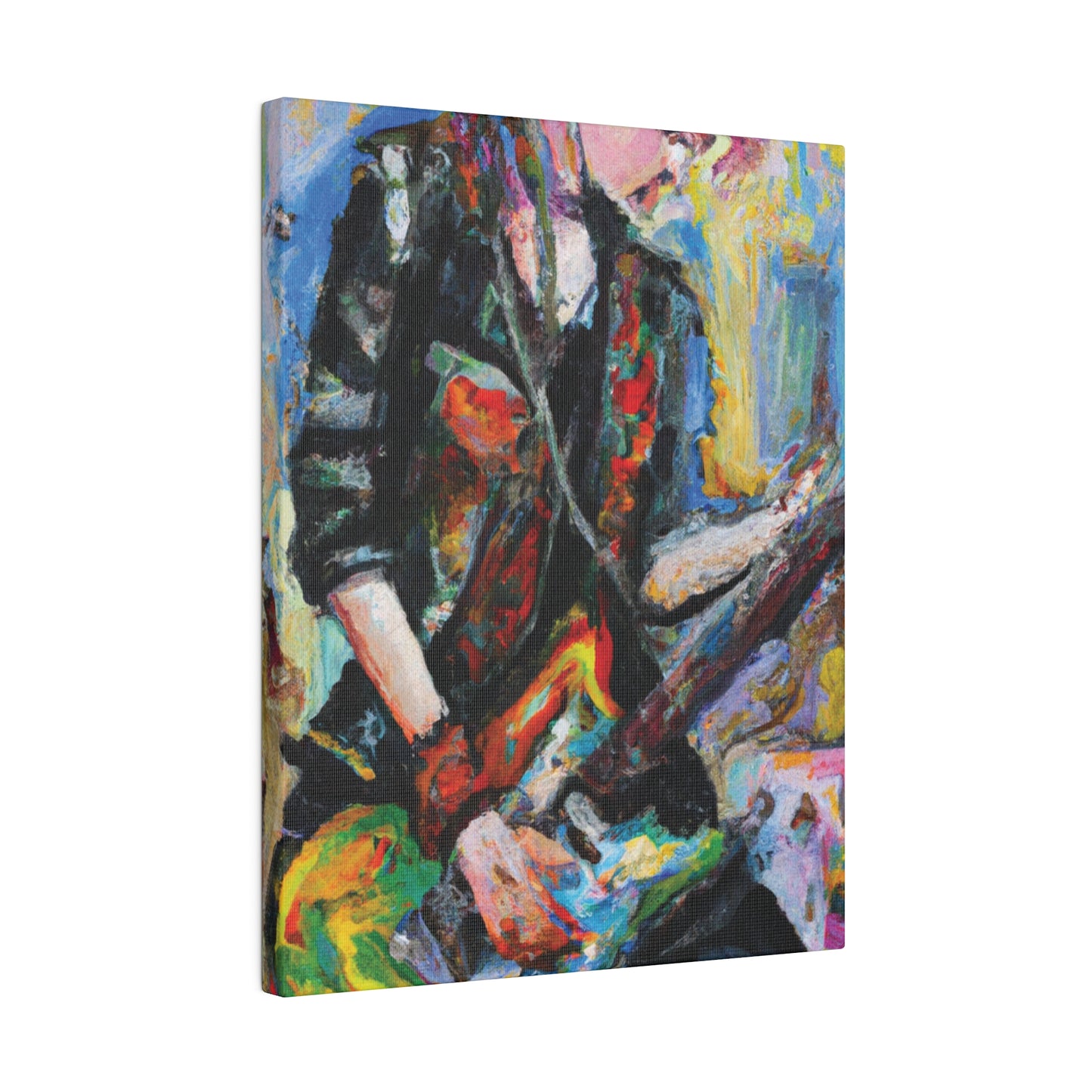 4658Z - Rockstar Oil Painting Style Print | Poster | Home Decor | Wall Art | Music Art | Canvas