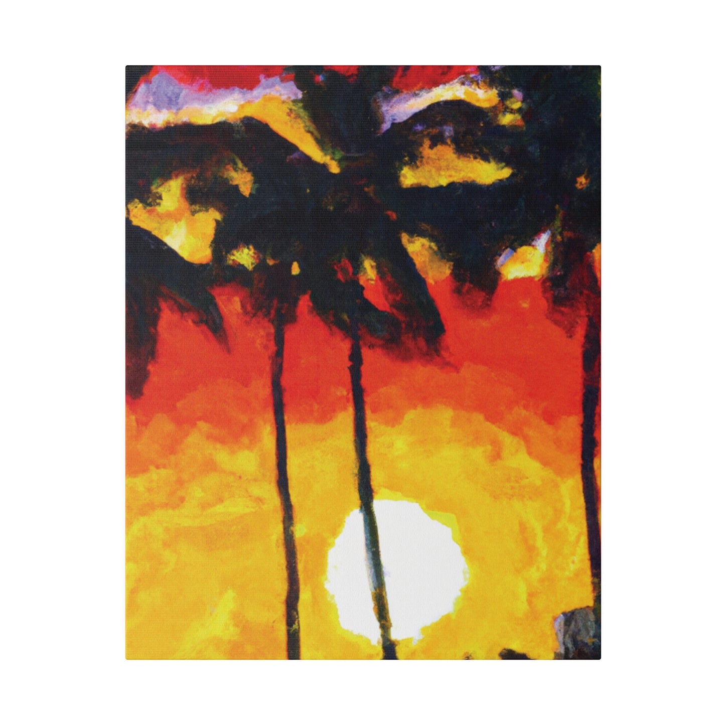 6973R - Miami Beach Sunset Painting Print | Miami | Beach | Sunset | Poster | Home Decor | Wall Art | Canvas