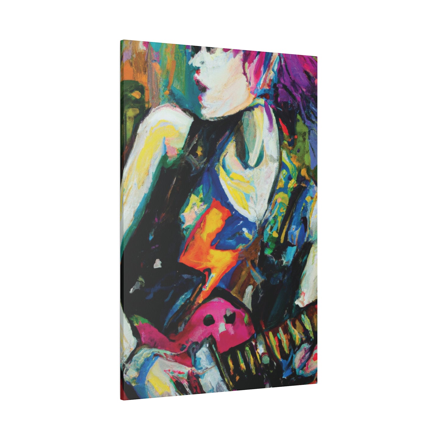 4327X - Rockstar Oil Painting Style Print | Poster | Home Decor | Wall Art | Music Art | Canvas