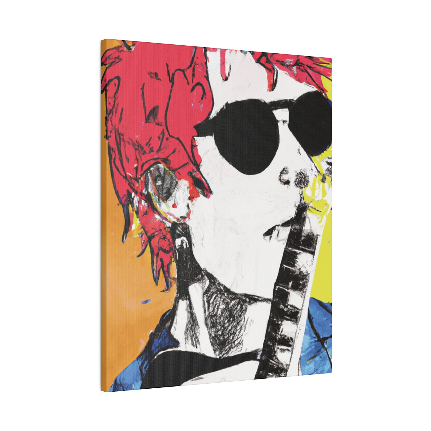 8995T - Rockstar Painting Print | Face | Abstract | Poster | Home Decor | Wall Art | Music Art | Canvas