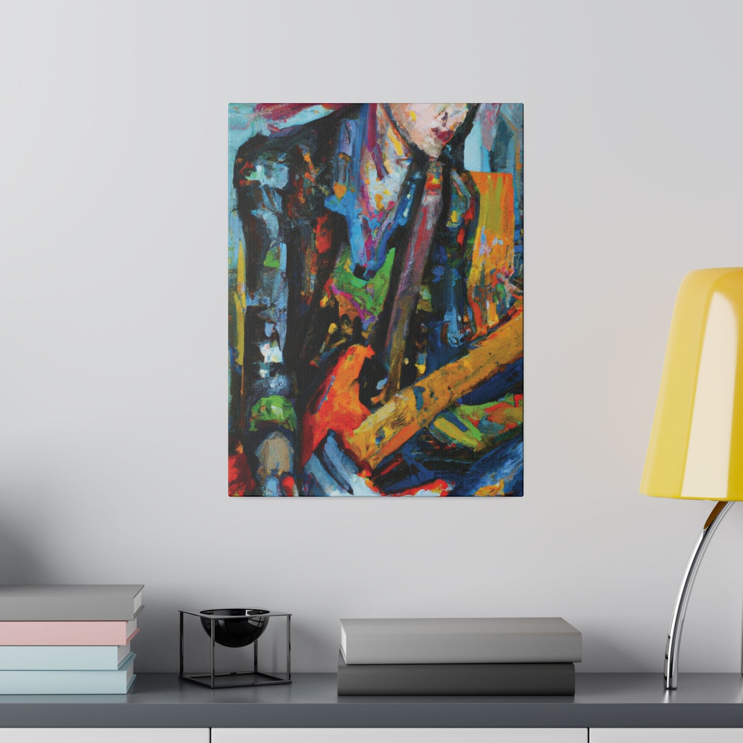 7893K - Rockstar Oil Painting Style Print | Poster | Home Decor | Wall Art | Music Art | Canvas