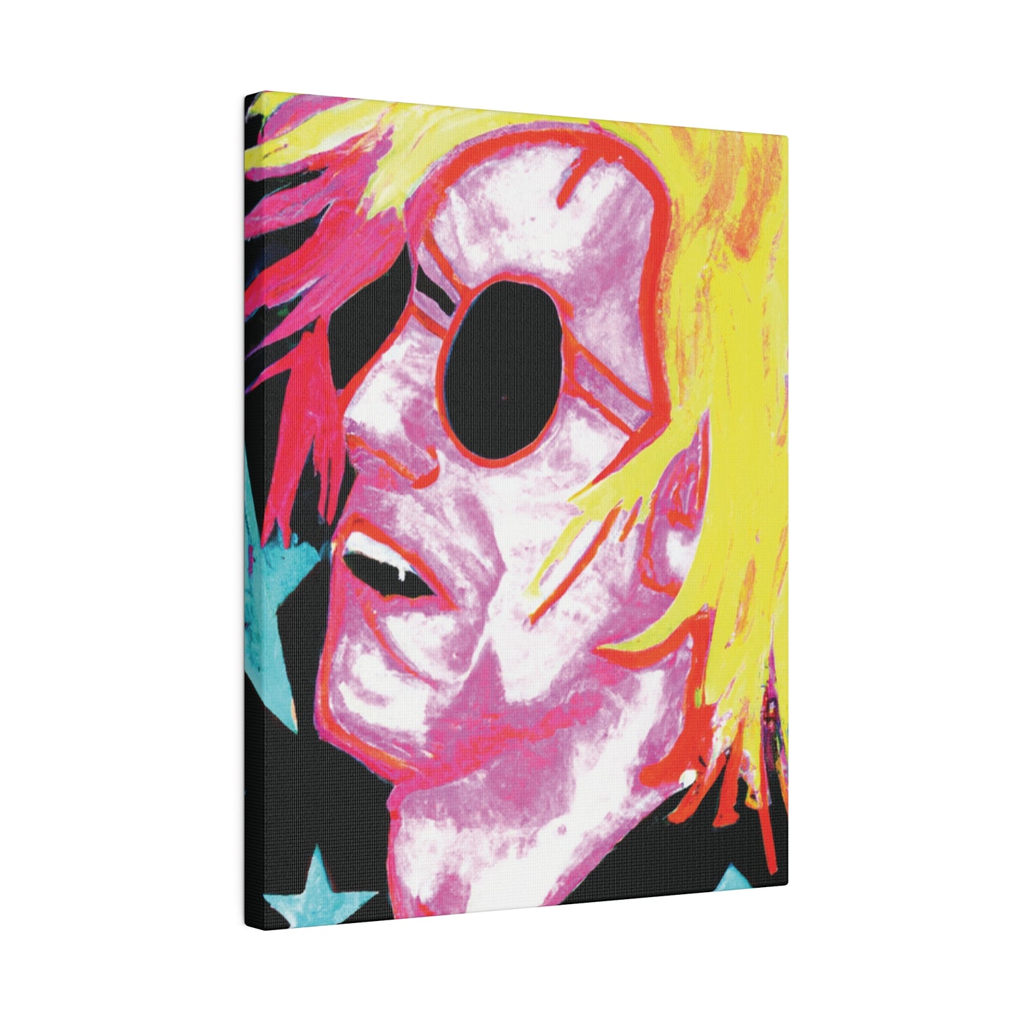 5123P - Rockstar Painting Print | Face | Abstract | Poster | Home Decor | Wall Art | Music Art | Canvas