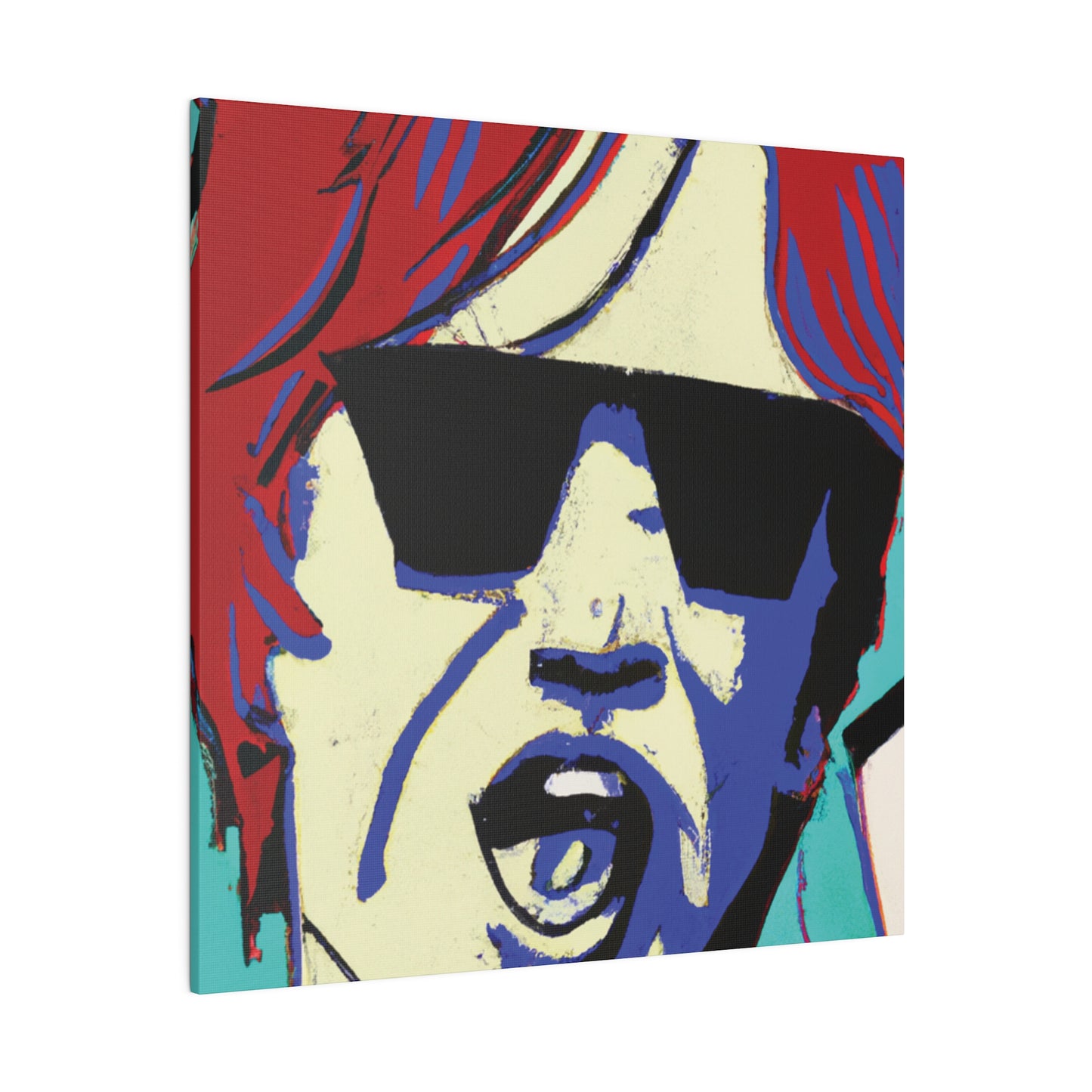 3245Z - Rockstar Painting Print | Face | Abstract | Poster | Home Decor | Wall Art | Music Art | Canvas