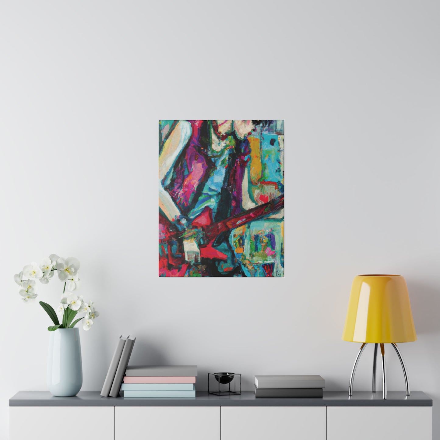 8398K - Rockstar Oil Painting Style Print | Poster | Home Decor | Wall Art | Music Art | Canvas