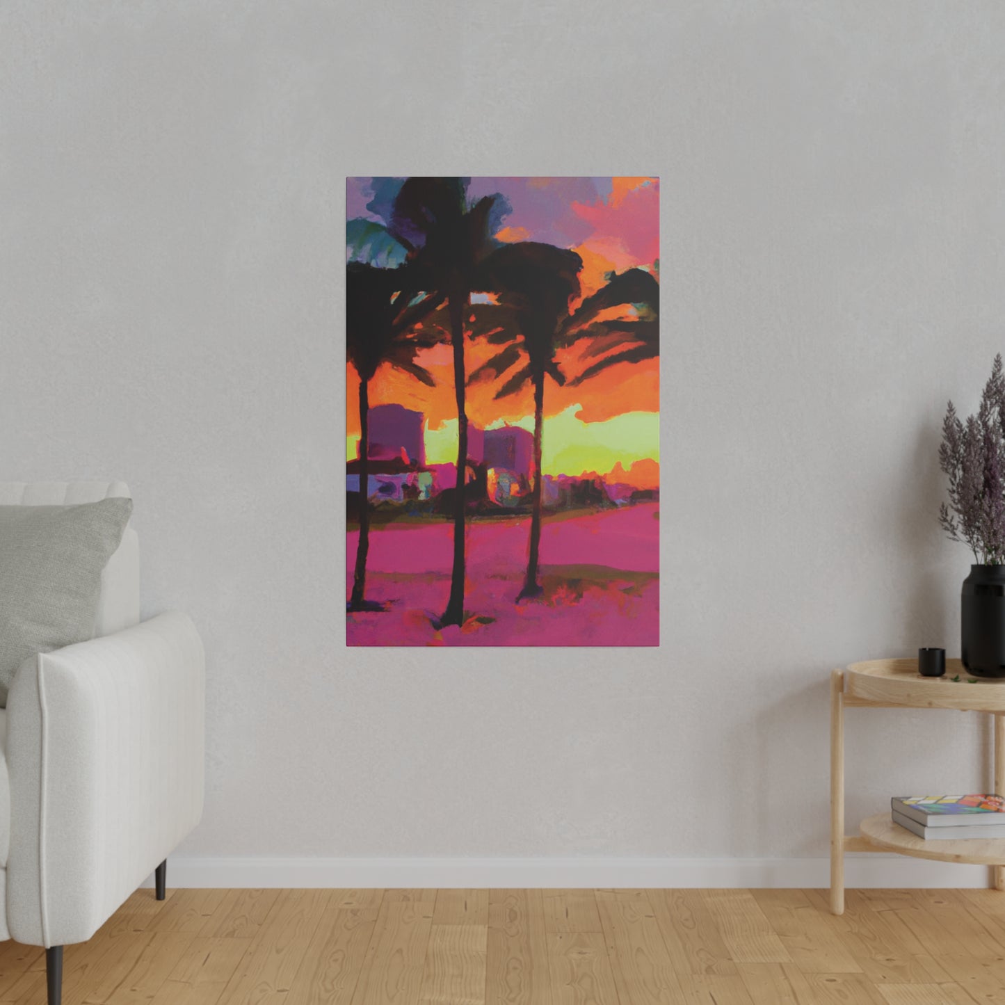 4596G - Miami Beach Sunset Painting Print | Miami | Beach | Sunset | Poster | Home Decor | Wall Art | Canvas