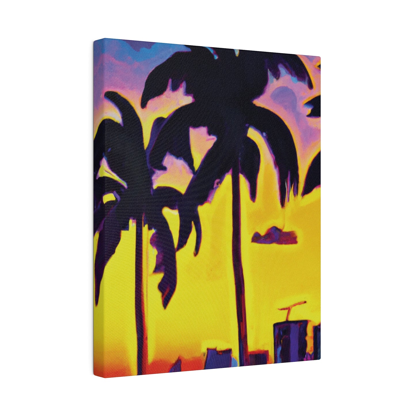 5674W - Miami Beach Sunset Painting Print | Miami | Beach | Sunset | Poster | Home Decor | Wall Art | Canvas