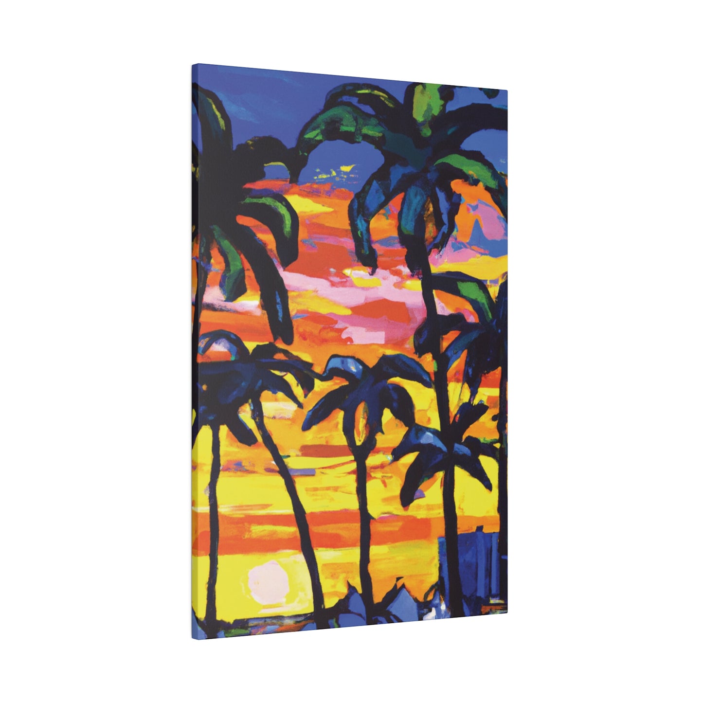 9087W - Miami Beach Sunset Painting Print | Miami | Beach | Sunset | Poster | Home Decor | Wall Art | Canvas