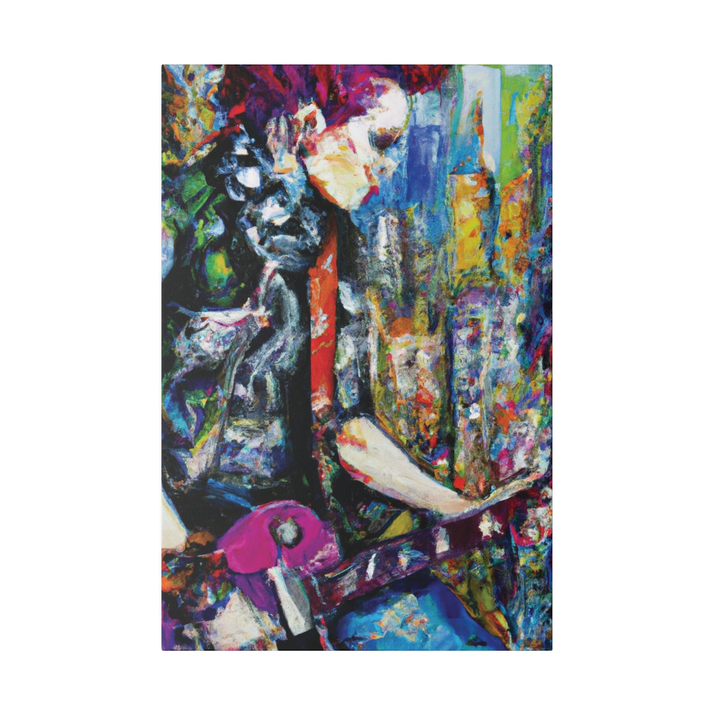 4329G - Rockstar Oil Painting Style Print | Poster | Home Decor | Wall Art | Music Art | Canvas