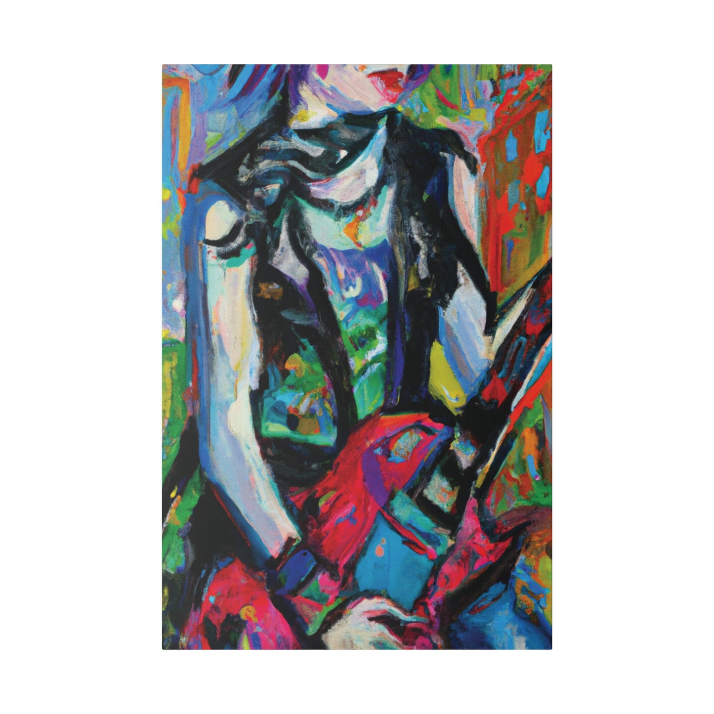 7129F - Rockstar Oil Painting Style Print | Poster | Home Decor | Wall Art | Music Art | Canvas