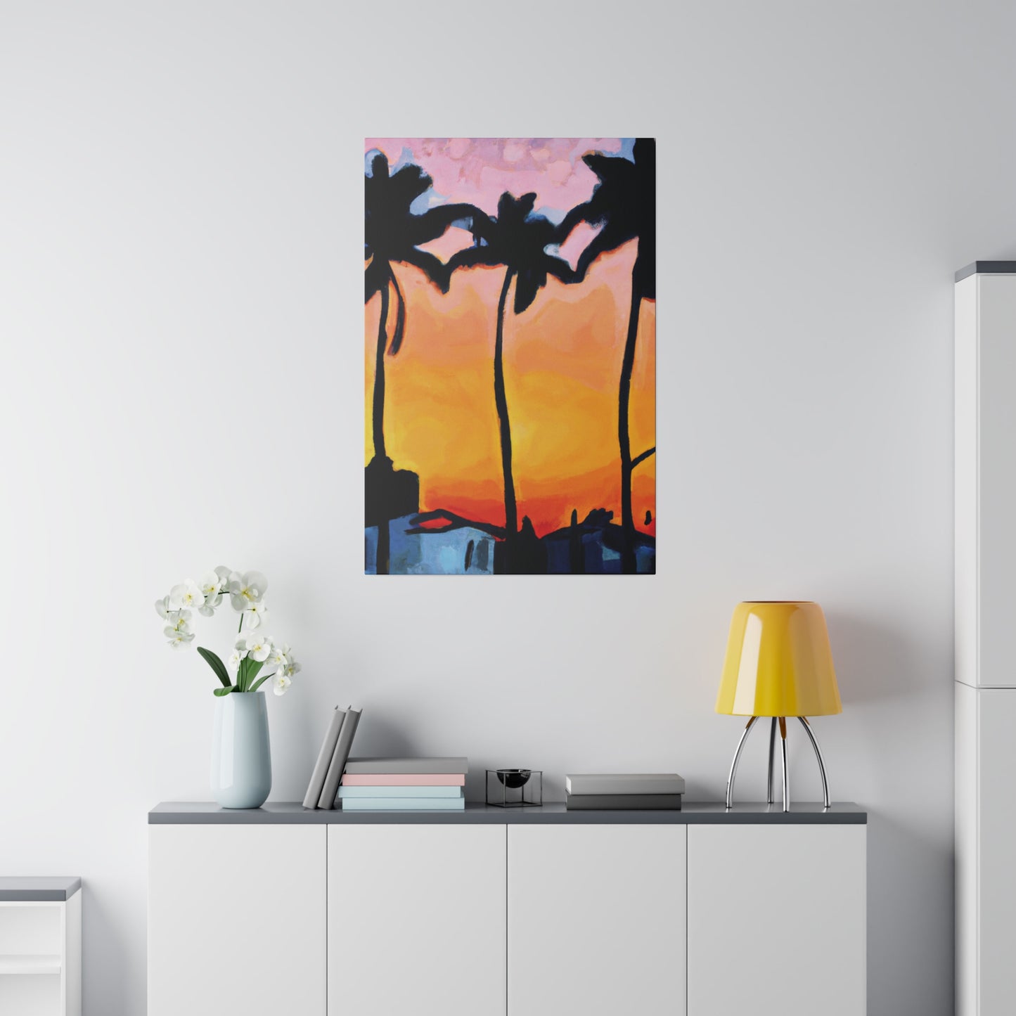 9545F - Miami Beach Sunset Painting Print | Miami | Beach | Sunset | Poster | Home Decor | Wall Art | Canvas