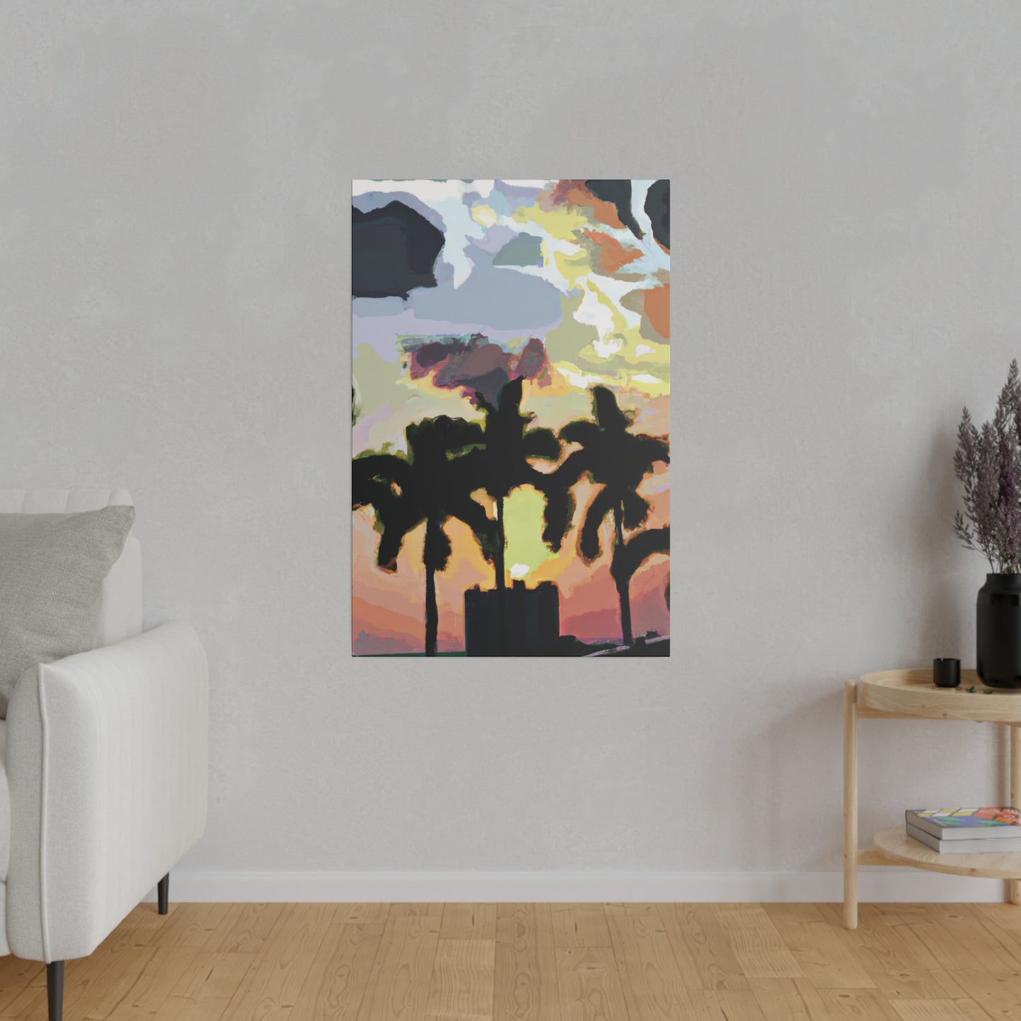 3883F - Miami Beach Sunset Painting Print | Miami | Beach | Sunset | Poster | Home Decor | Wall Art | Canvas