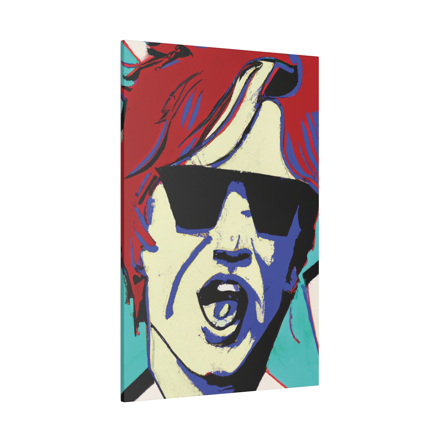 3245Z - Rockstar Painting Print | Face | Abstract | Poster | Home Decor | Wall Art | Music Art | Canvas