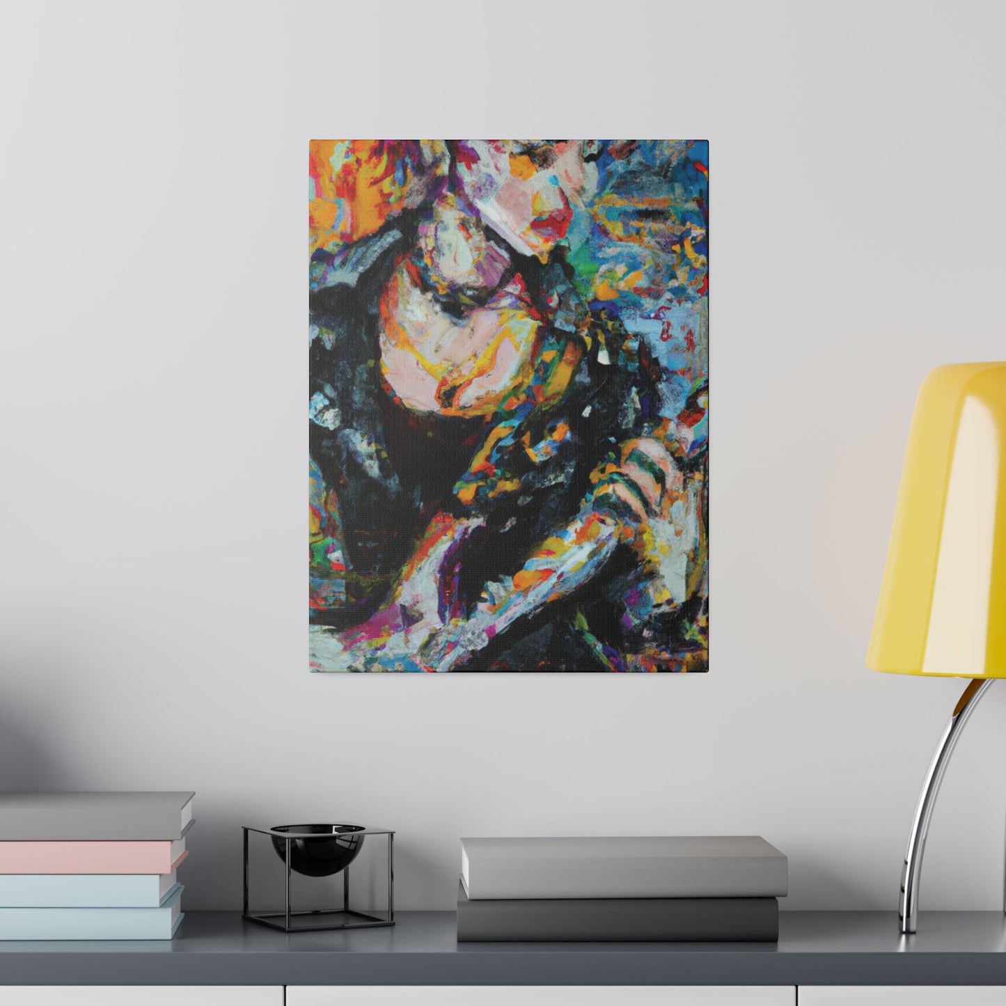 2106T - Rockstar Oil Painting Style Print | Poster | Home Decor | Wall Art | Music Art | Canvas