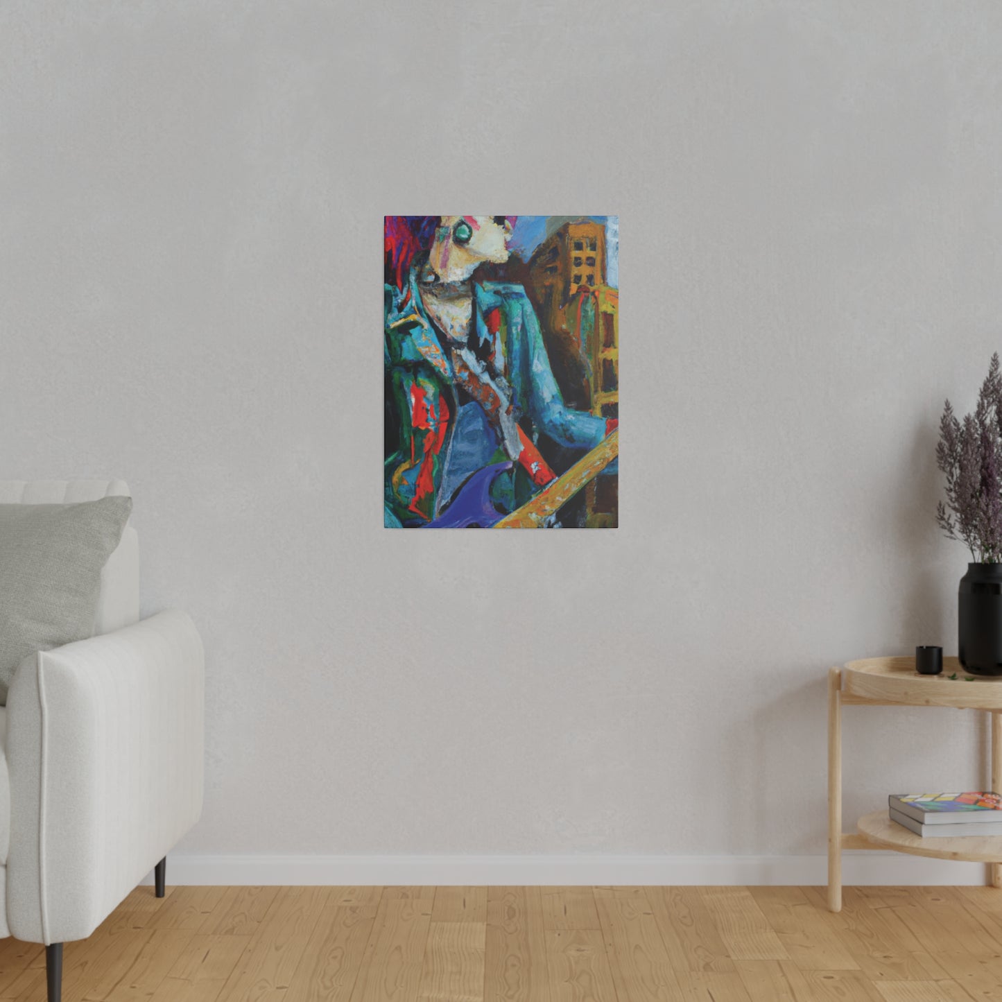 8911G - Rockstar Oil Painting Style Print | Poster | Home Decor | Wall Art | Music Art | Canvas
