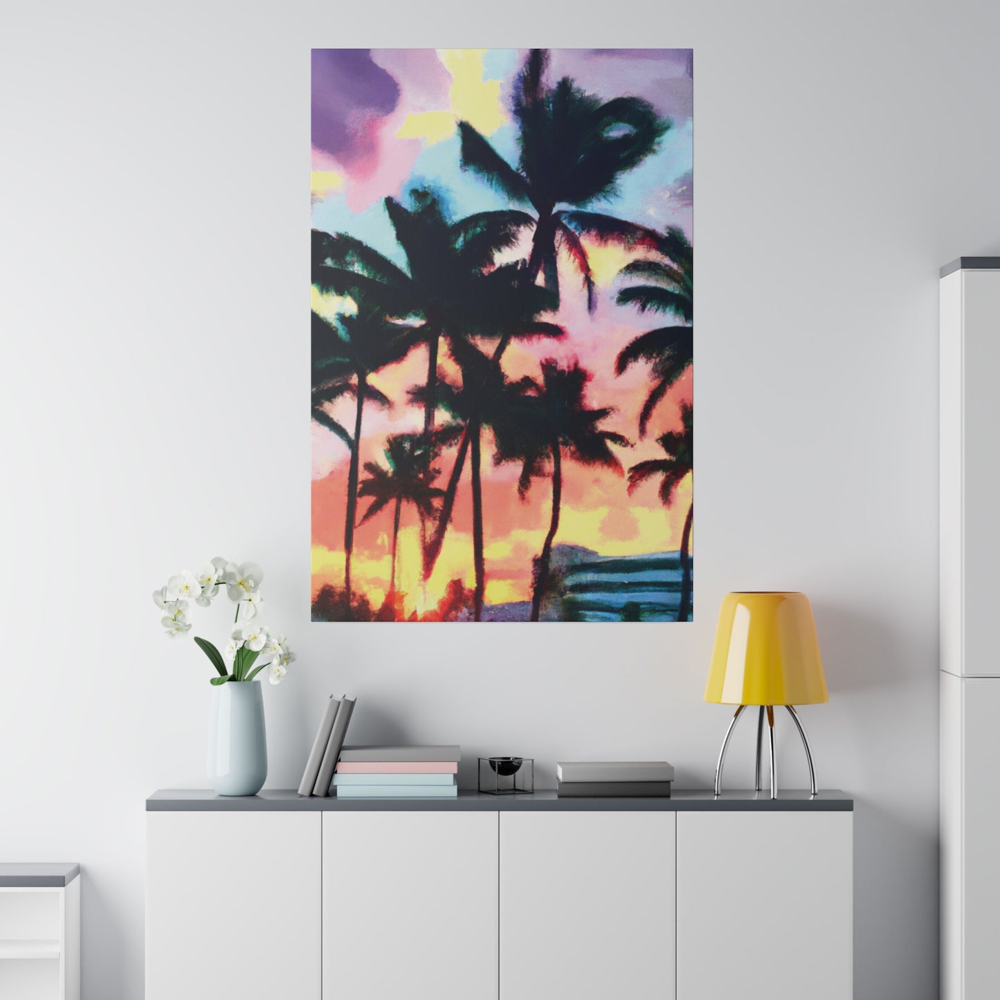 5231V - Miami Beach Sunset Painting Print | Miami | Beach | Sunset | Poster | Home Decor | Wall Art | Canvas