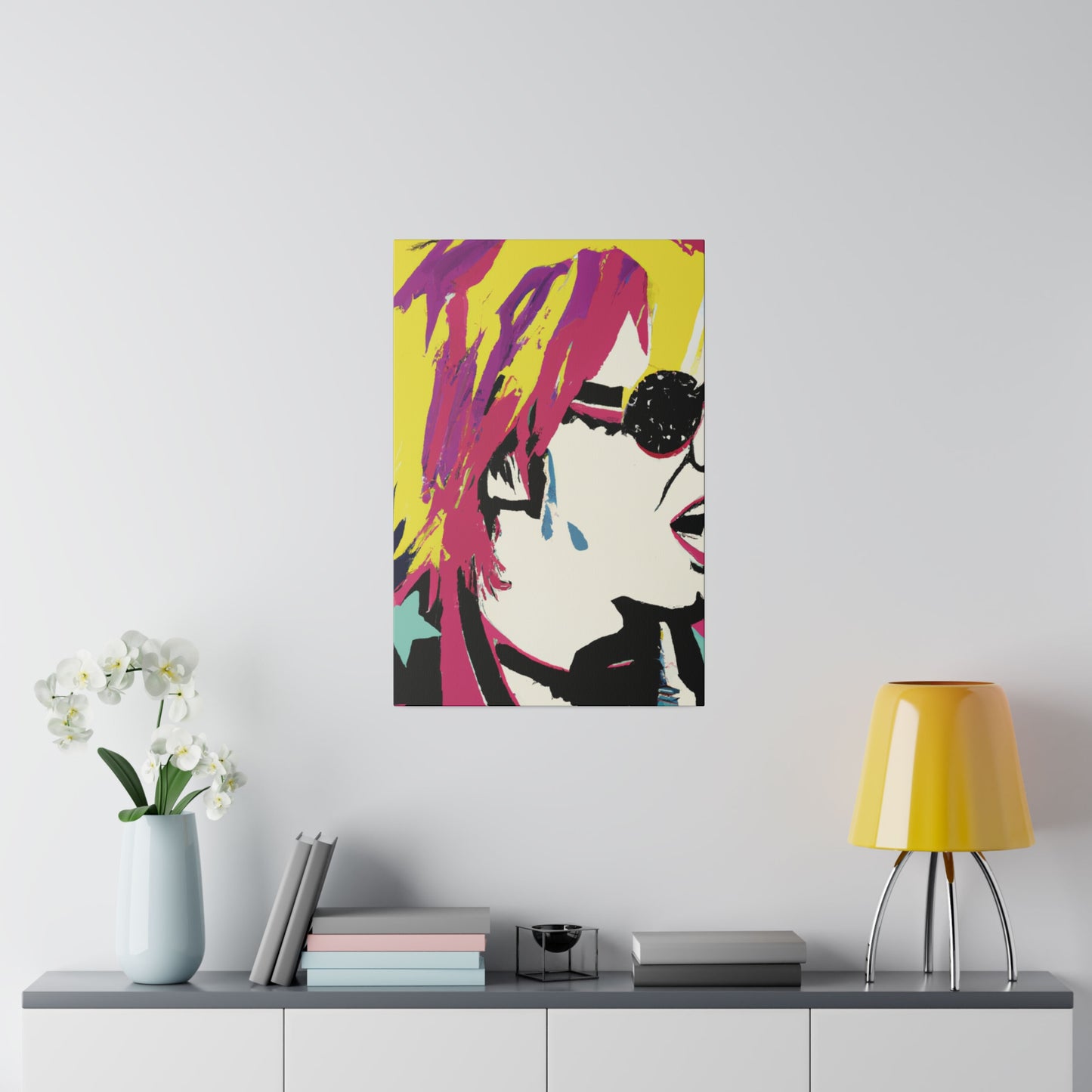 1794Z - Rockstar Painting Print | Face | Abstract | Poster | Home Decor | Wall Art | Music Art | Canvas