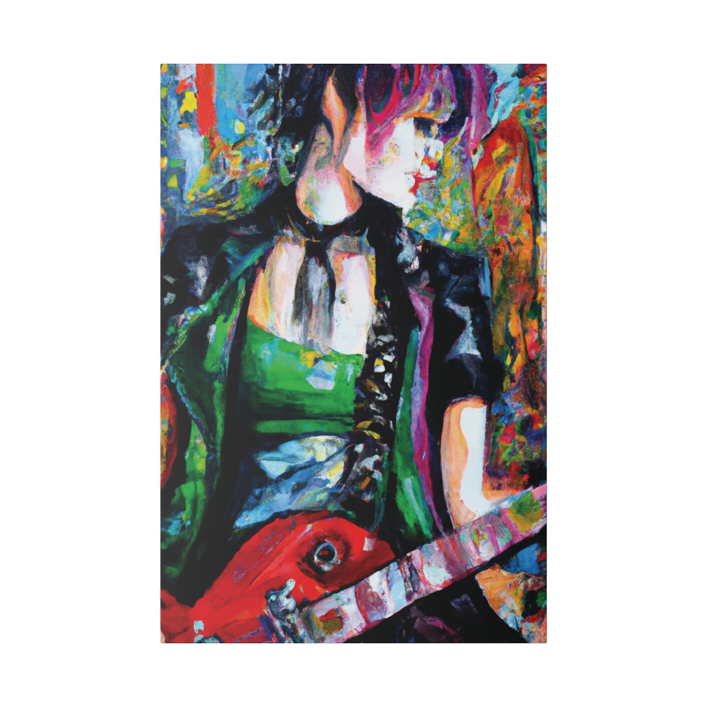 9737J - Rockstar Oil Painting Style Print | Poster | Home Decor | Wall Art | Music Art | Canvas