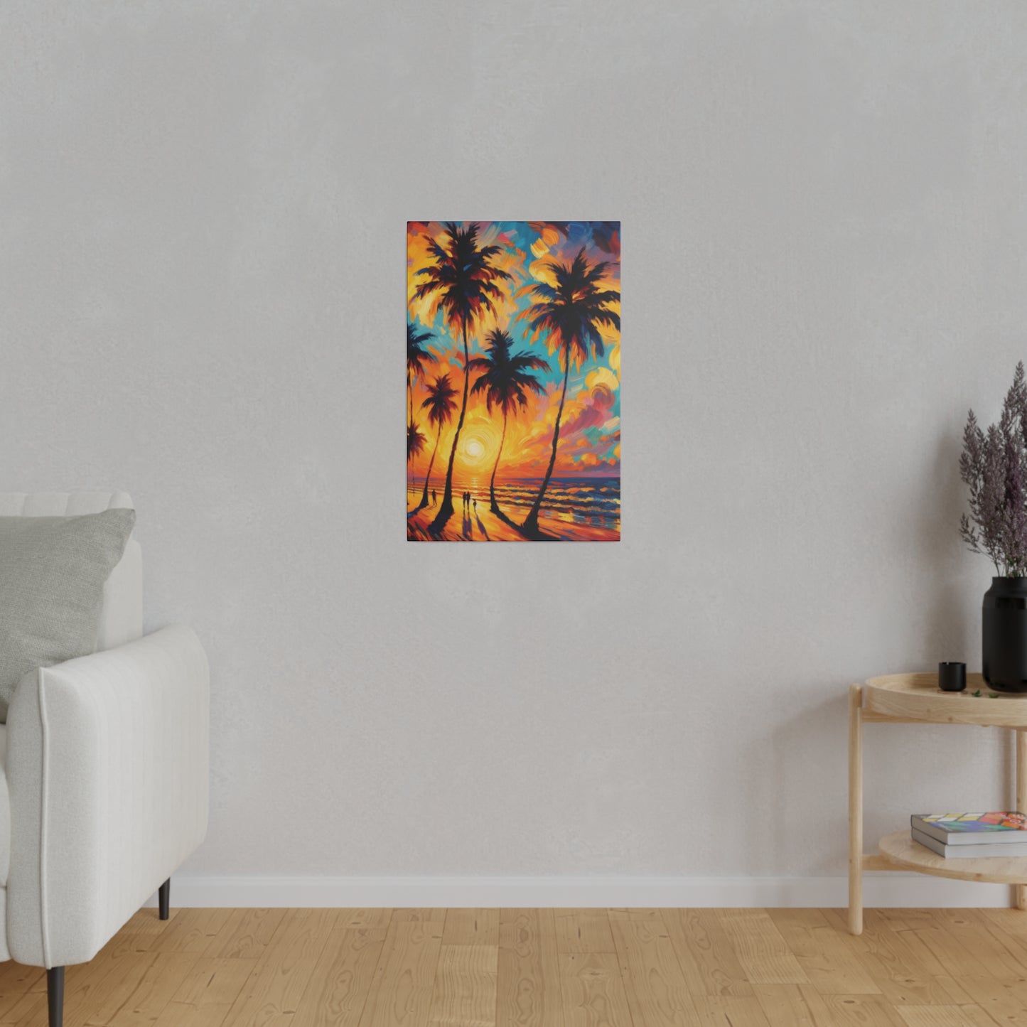 6374J - miami beach art, sunset background, ocean art work, beach art work, sunset designs, miami beach painting, miami beach print