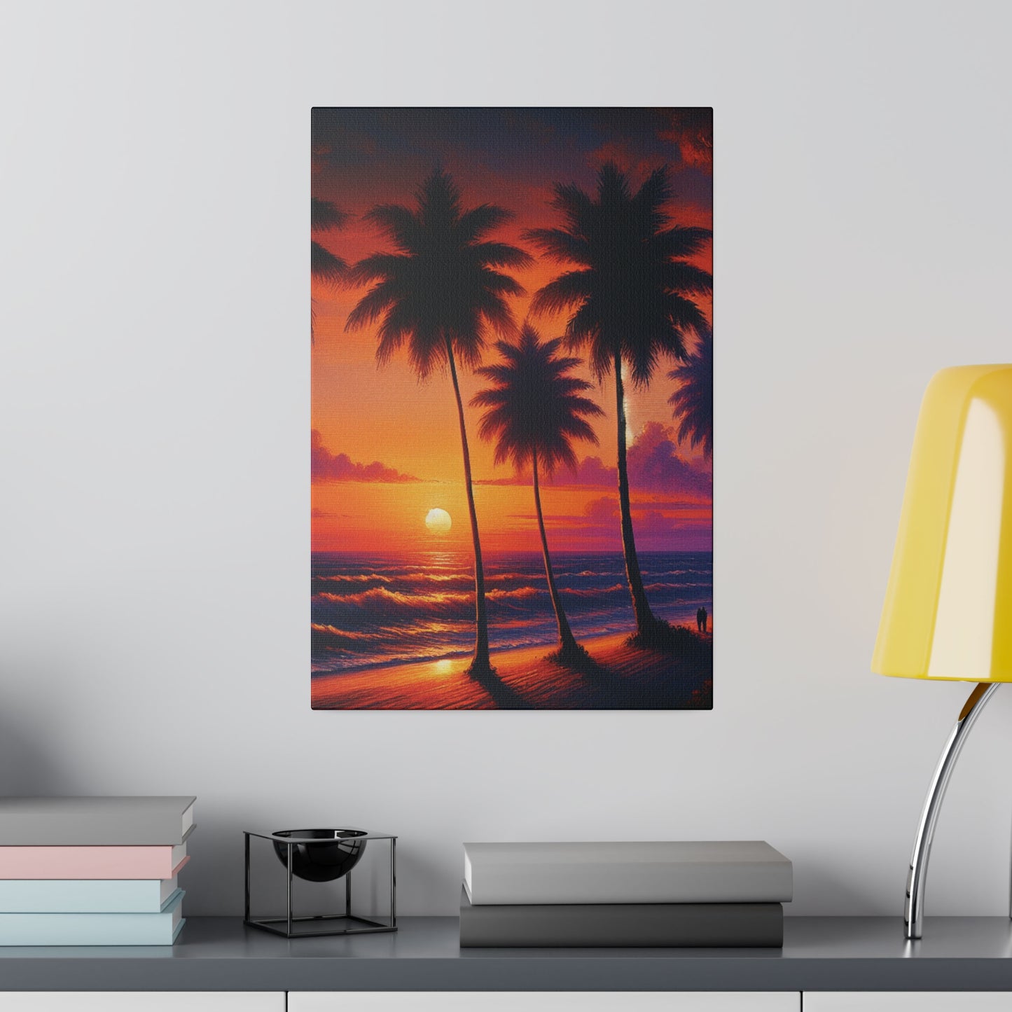 3276K - miami beach art, sunset background, ocean art work, beach art work, sunset designs, miami beach painting, miami beach print