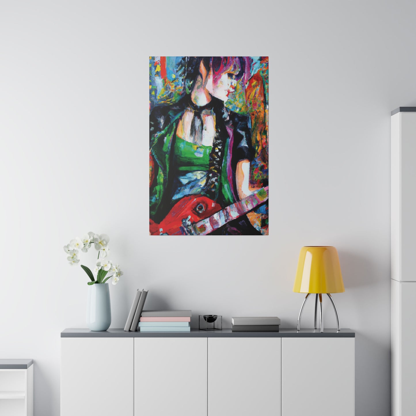 9737J - Rockstar Oil Painting Style Print | Poster | Home Decor | Wall Art | Music Art | Canvas