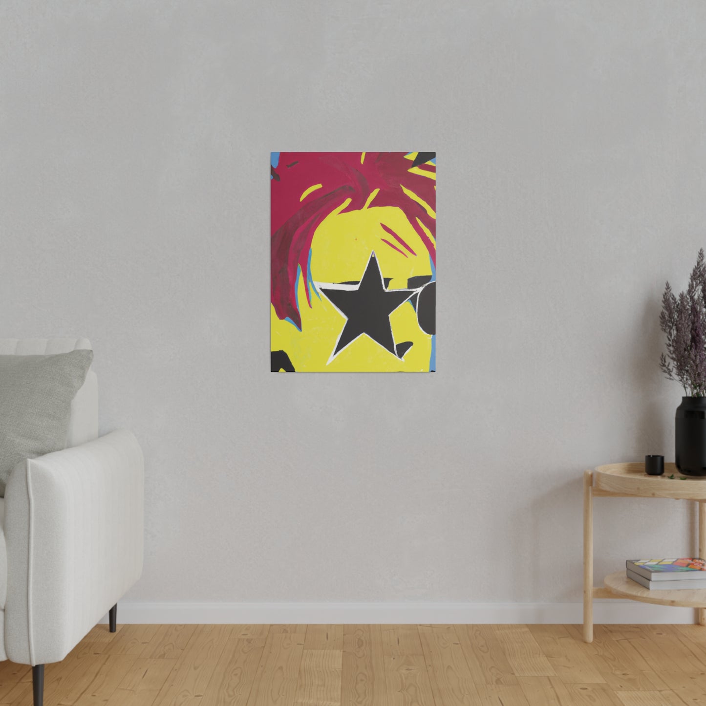 5063P - Rockstar Painting Print | Face | Abstract | Poster | Home Decor | Wall Art | Music Art | Canvas
