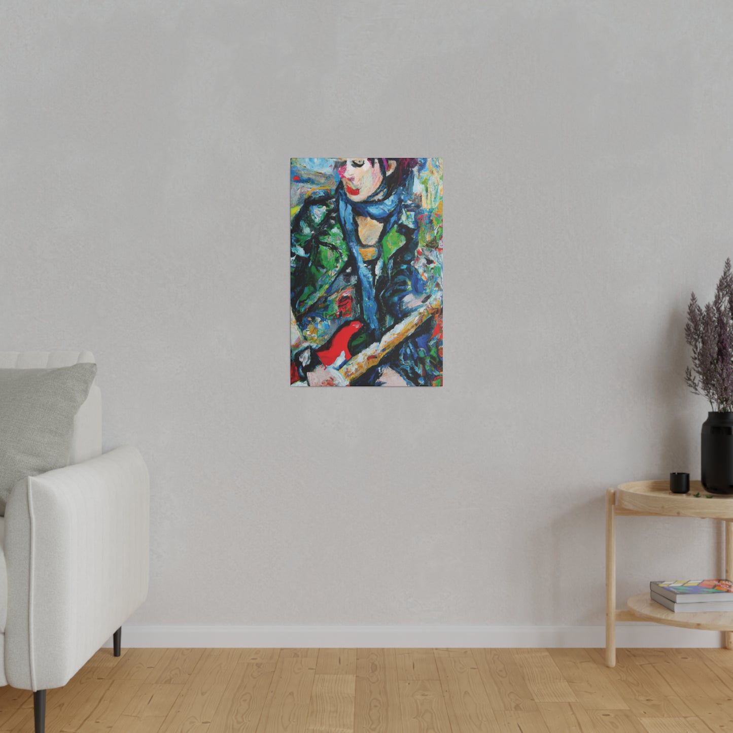 7452C - Rockstar Oil Painting Style Print | Poster | Home Decor | Wall Art | Music Art | Canvas