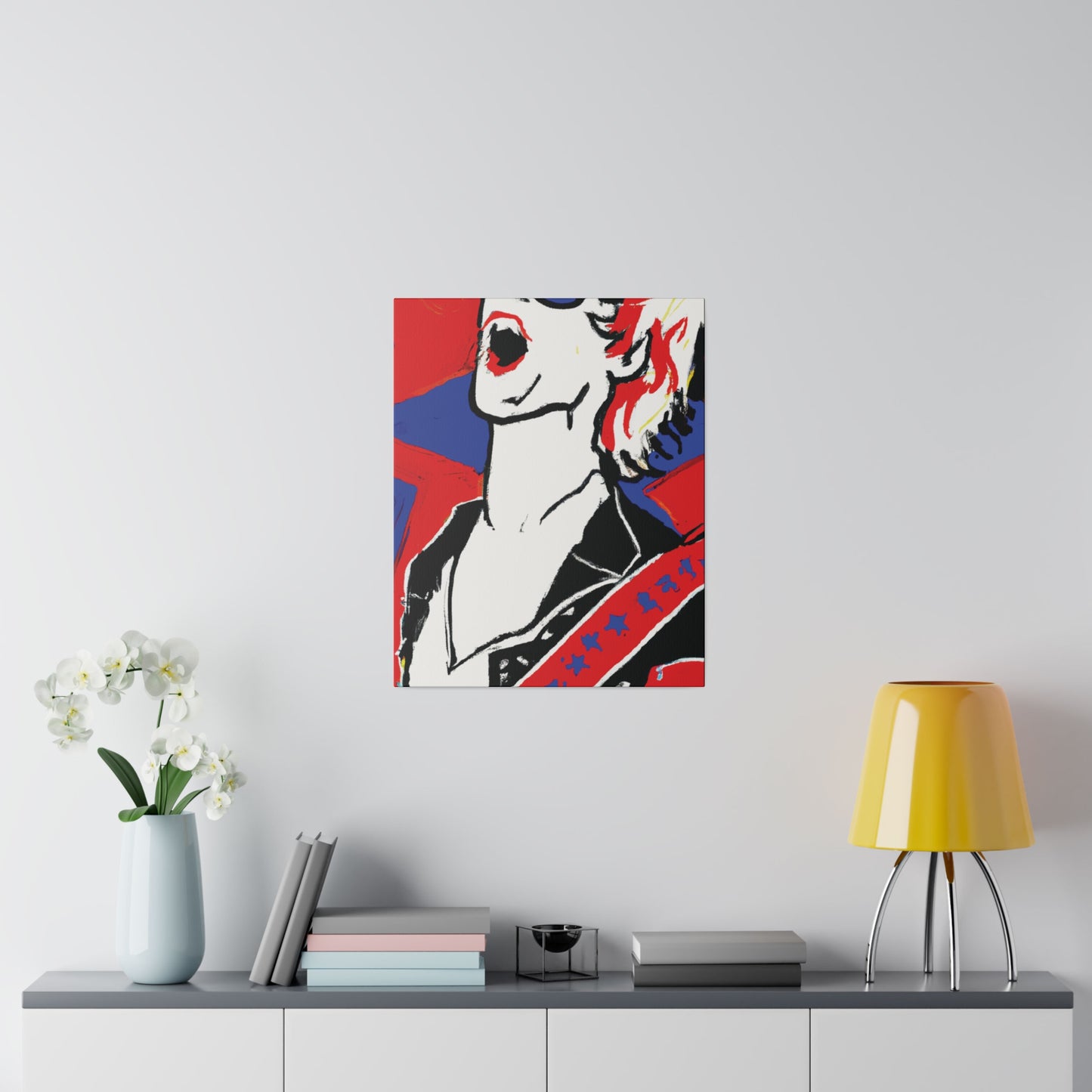 7263X - Rockstar Painting Print | Face | Abstract | Poster | Home Decor | Wall Art | Music Art | Canvas