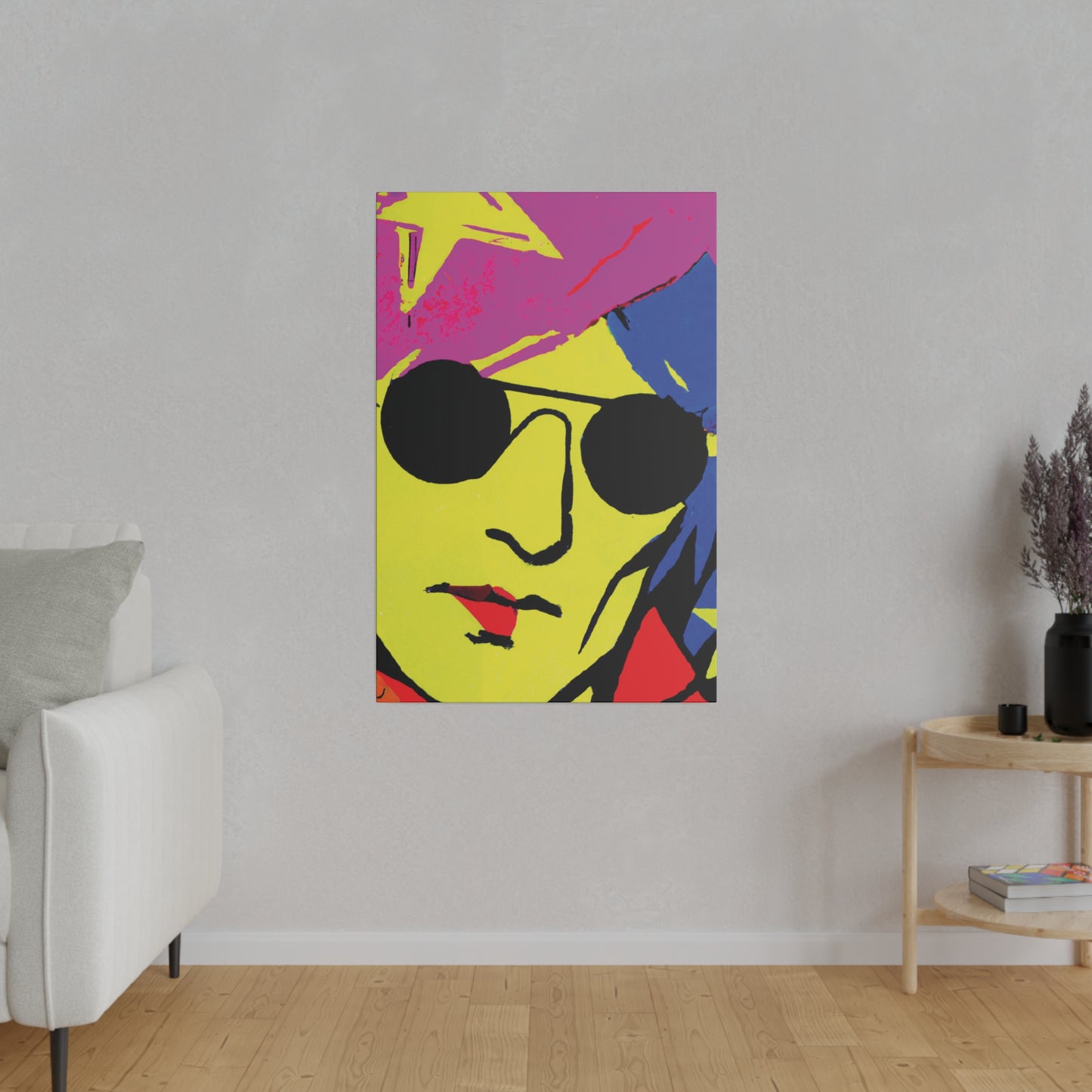 7490C - Rockstar Painting Print | Face | Abstract | Poster | Home Decor | Wall Art | Music Art | Canvas