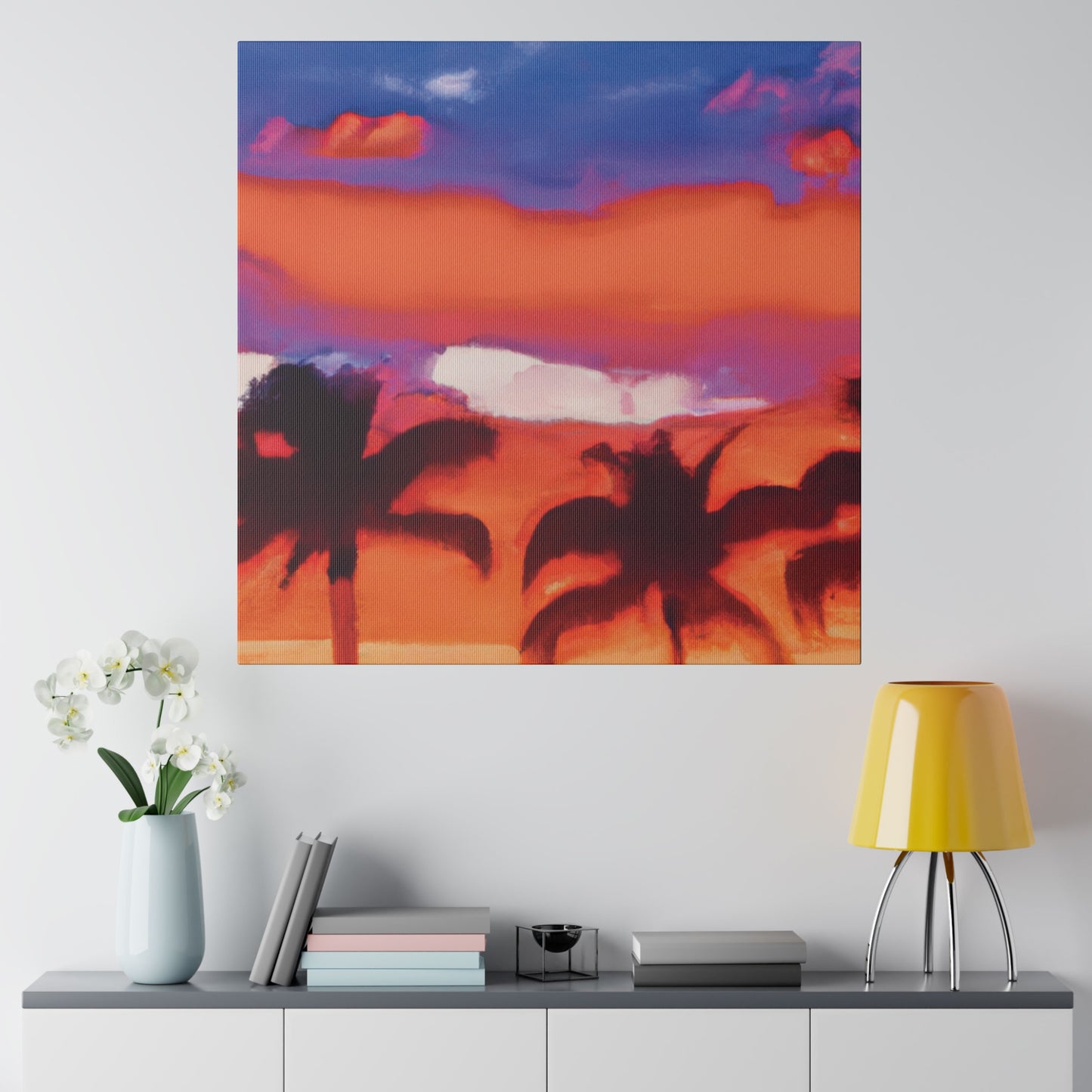 8546B - Miami Beach Sunset Painting Print | Miami | Beach | Sunset | Poster | Home Decor | Wall Art | Canvas