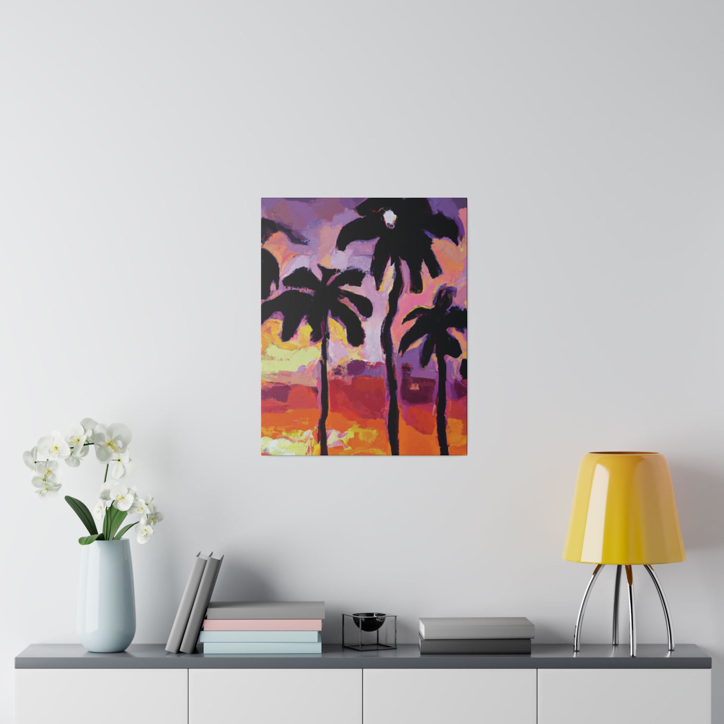 7449F - Miami Beach Sunset Painting Print | Miami | Beach | Sunset | Poster | Home Decor | Wall Art | Canvas