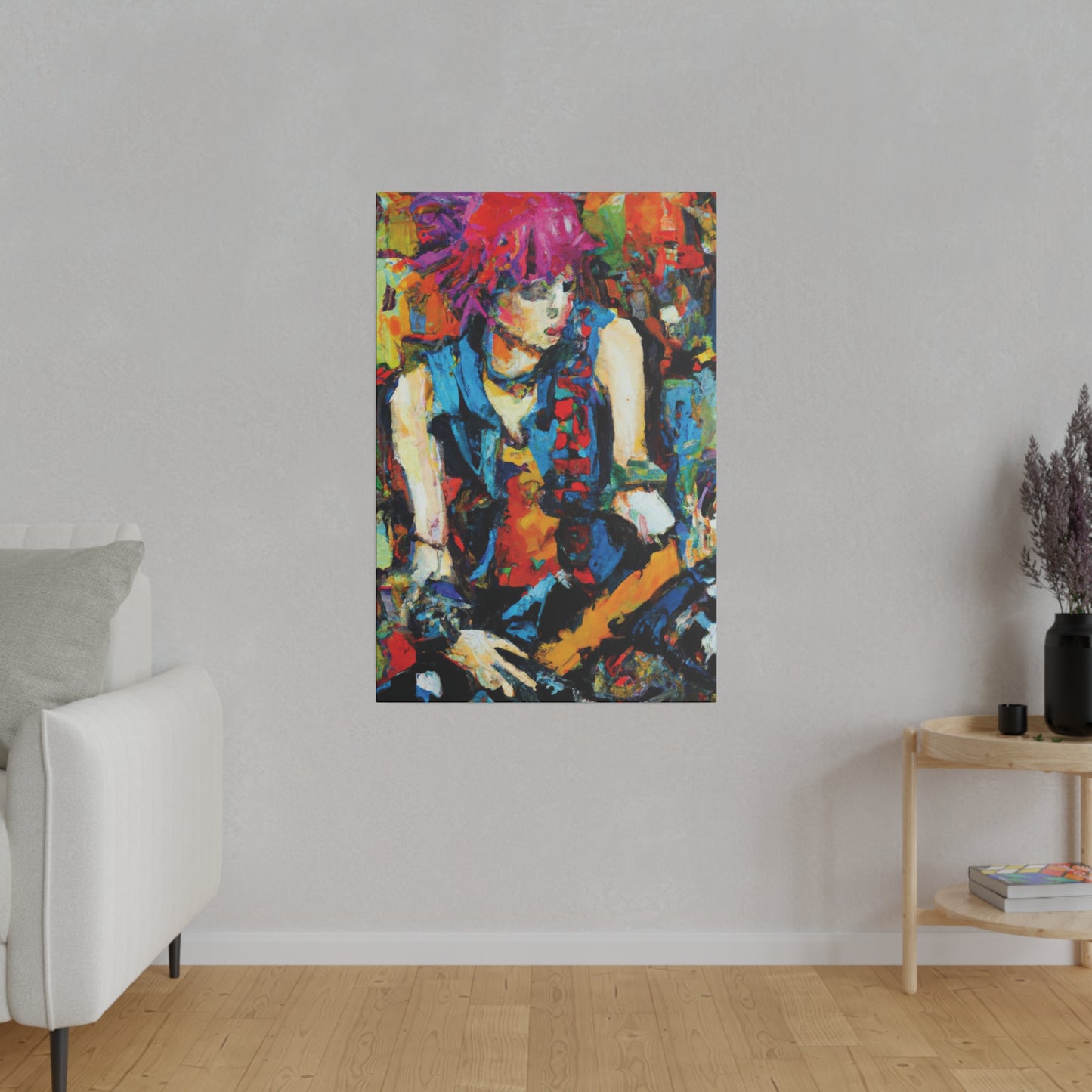 5373K - Rockstar Oil Painting Style Print | Poster | Home Decor | Wall Art | Music Art | Canvas