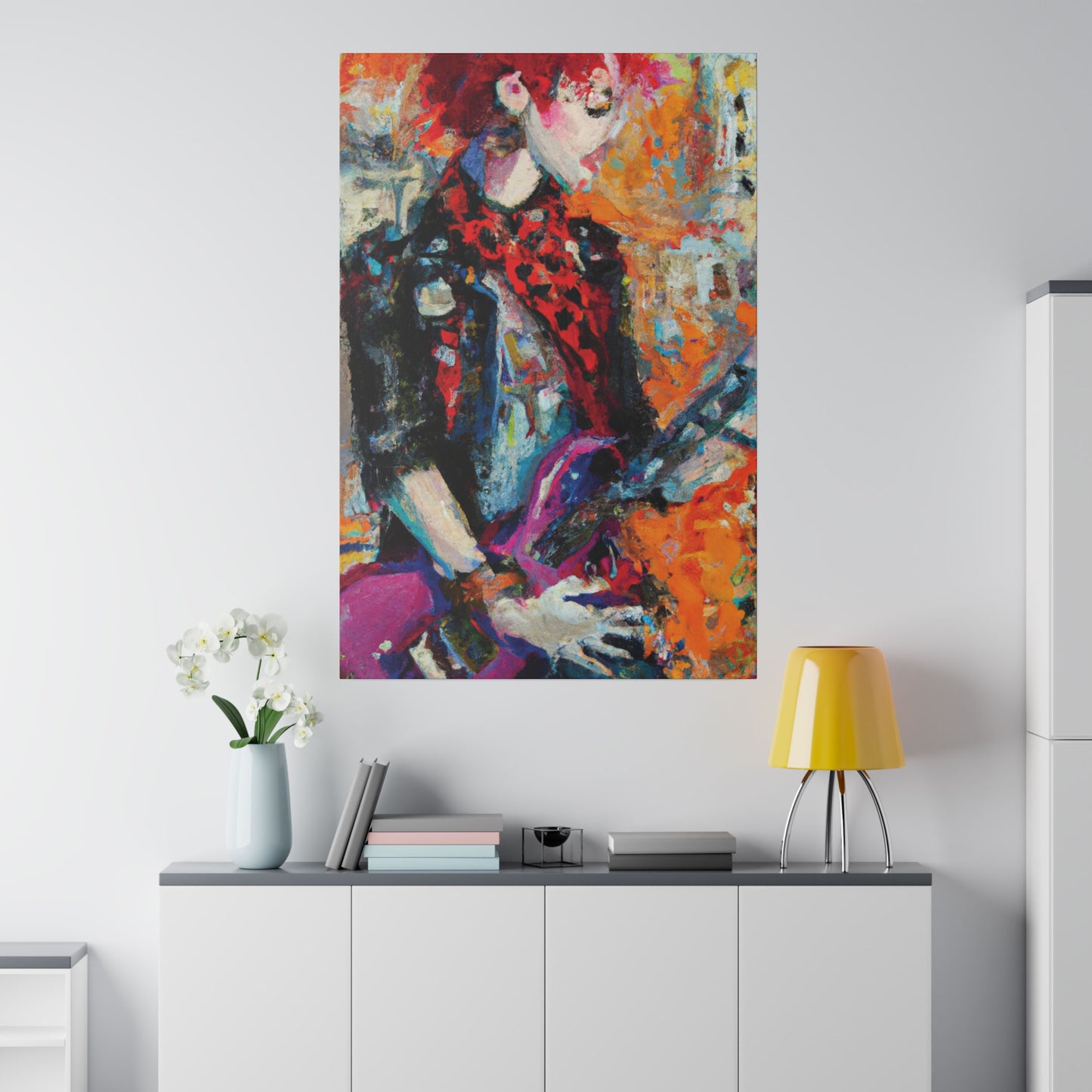 9348Q - Rockstar Oil Painting Style Print | Poster | Home Decor | Wall Art | Music Art | Canvas