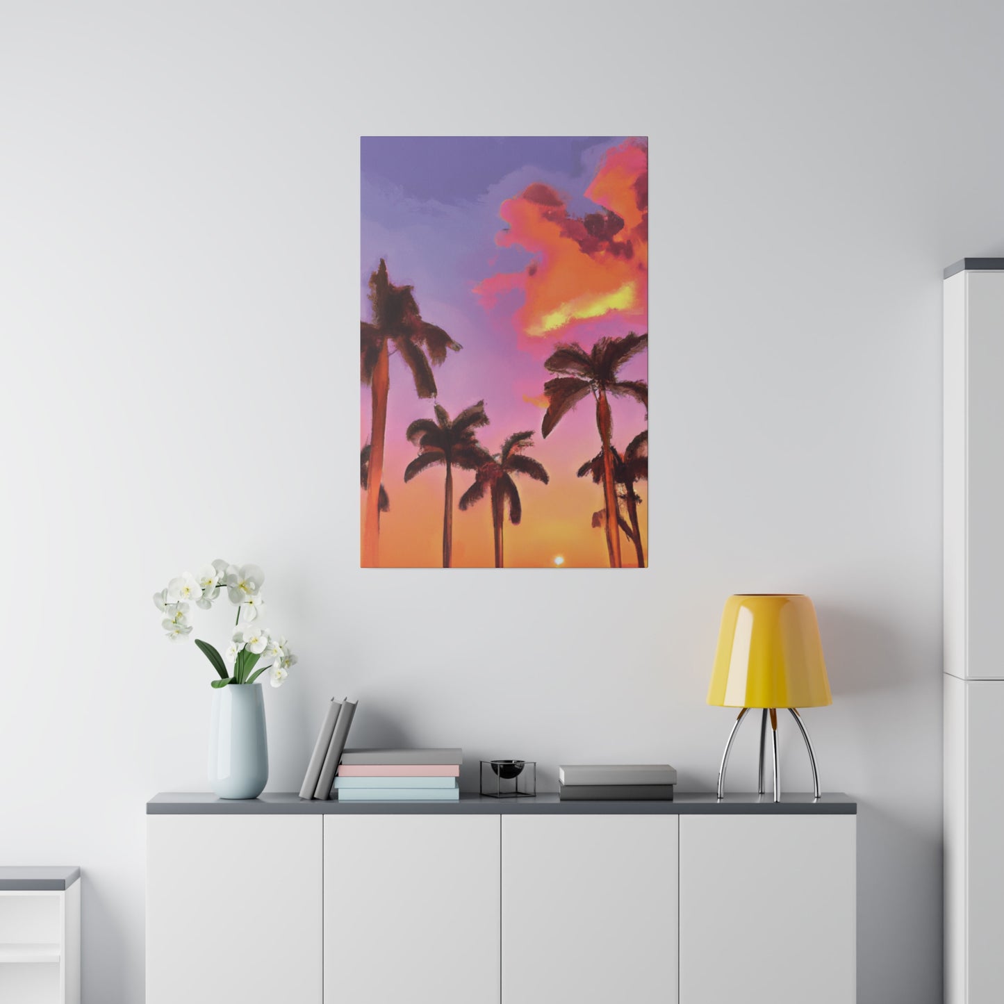 7518V - Miami Beach Sunset Painting Print | Miami | Beach | Sunset | Poster | Home Decor | Wall Art | Canvas