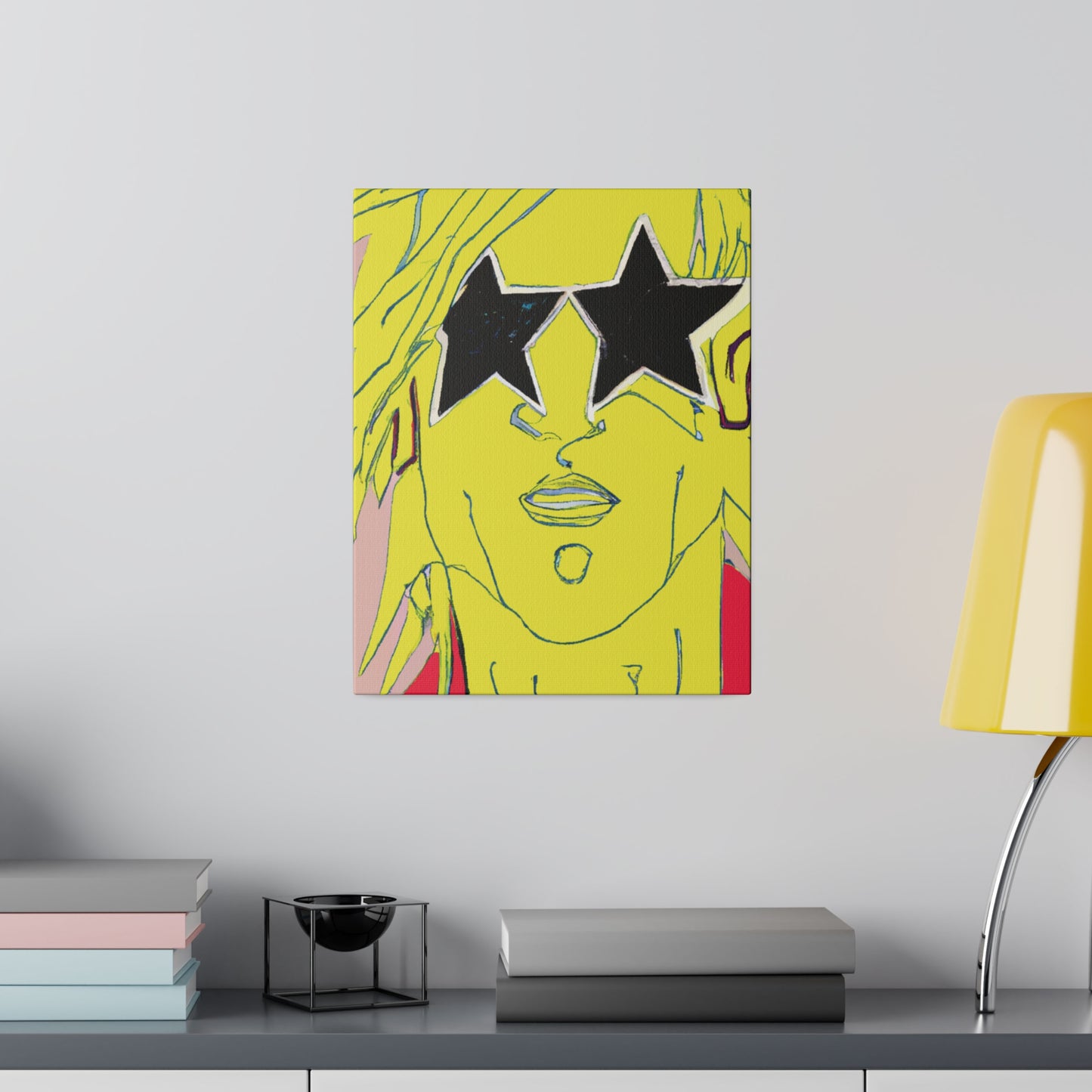 2035A - Rockstar Painting Print | Face | Abstract | Poster | Home Decor | Wall Art | Music Art | Canvas