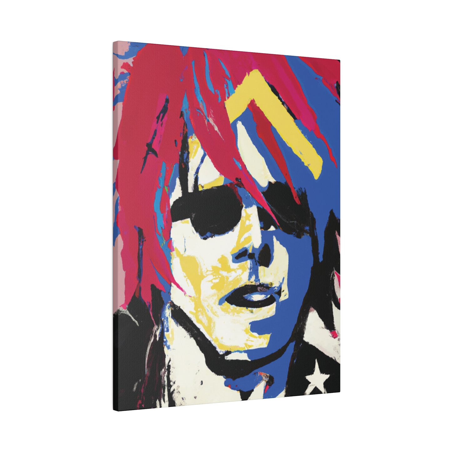 9537K - Rockstar Painting Print | Face | Abstract | Poster | Home Decor | Wall Art | Music Art | Canvas