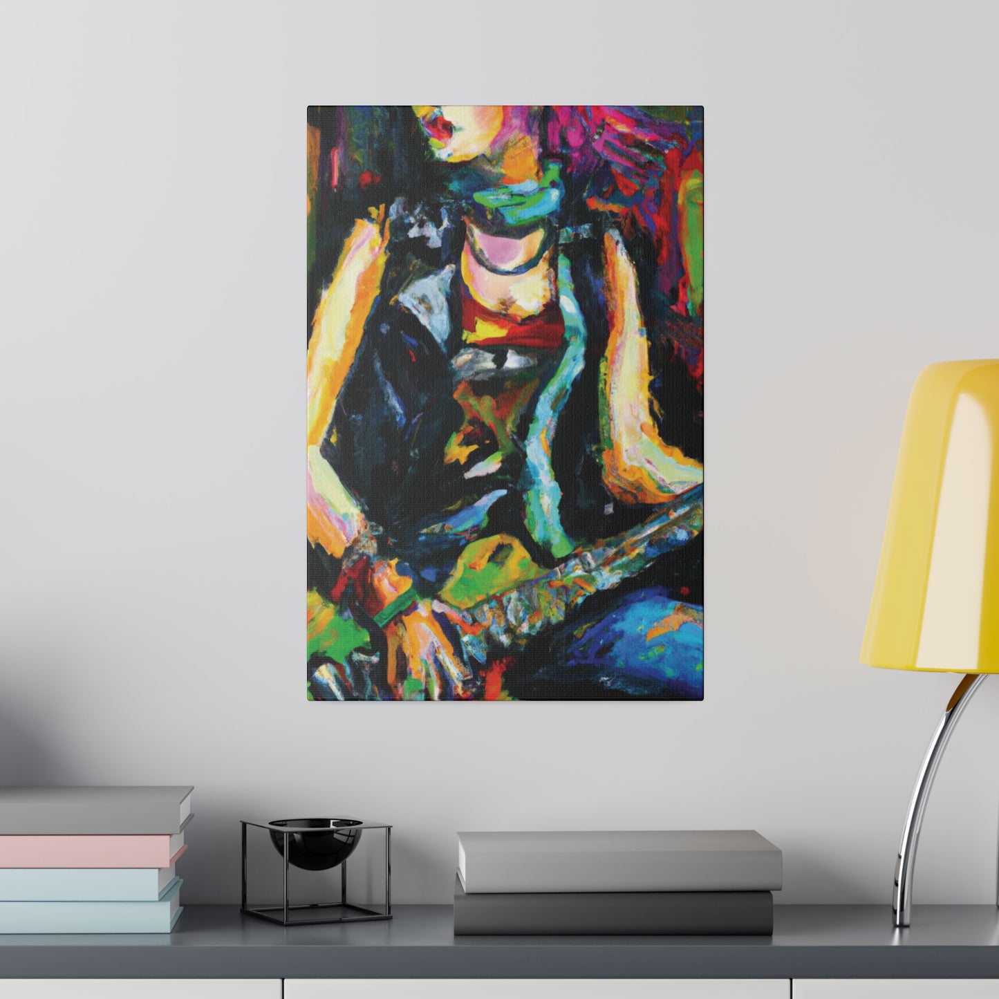 7187Z - Rockstar Oil Painting Style Print | Poster | Home Decor | Wall Art | Music Art | Canvas