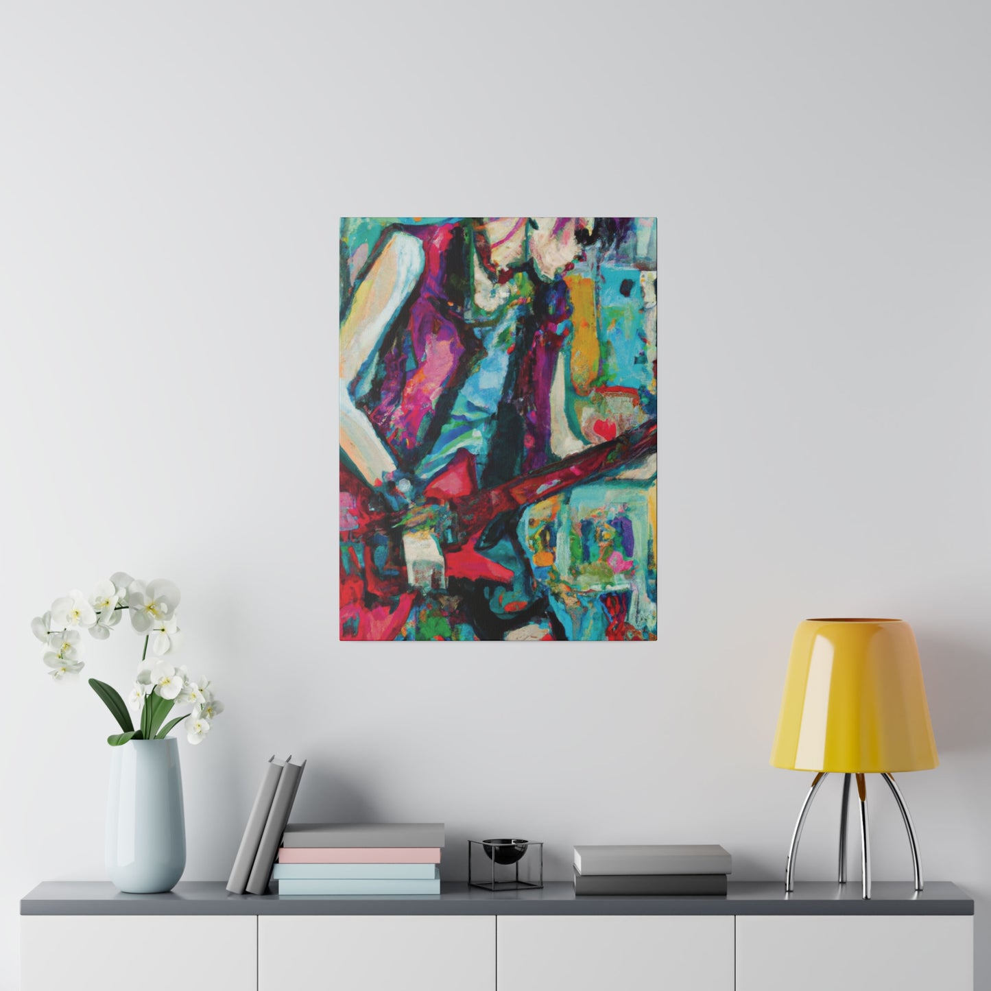 8398K - Rockstar Oil Painting Style Print | Poster | Home Decor | Wall Art | Music Art | Canvas