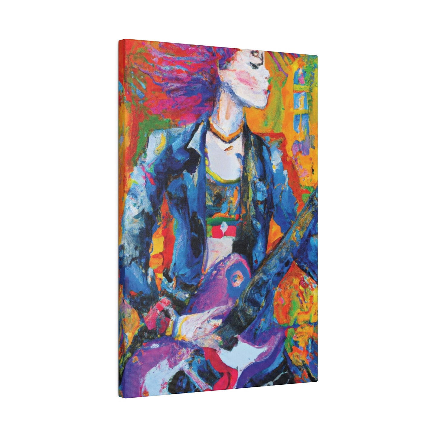 8135R - Rockstar Oil Painting Style Print | Poster | Home Decor | Wall Art | Music Art | Canvas