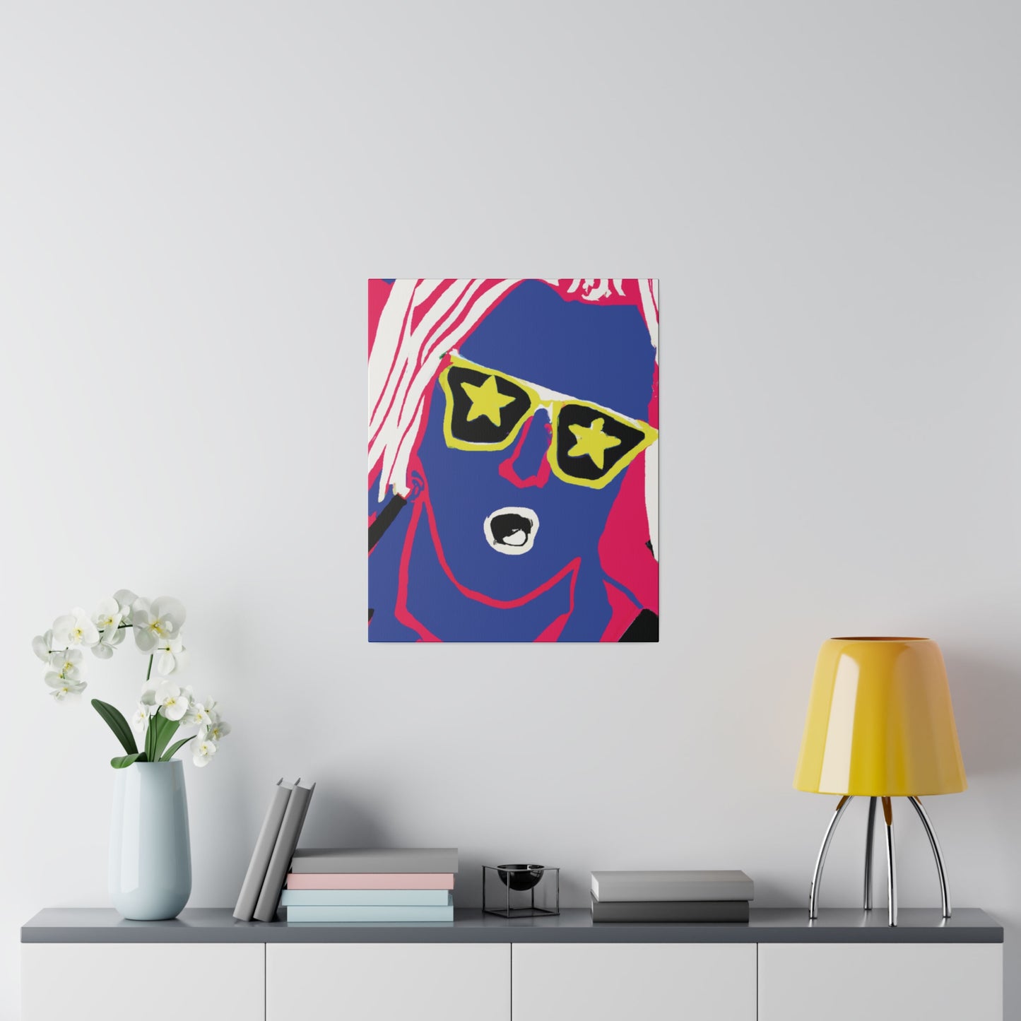 2409U - Rockstar Painting Print | Face | Abstract | Poster | Home Decor | Wall Art | Music Art | Canvas