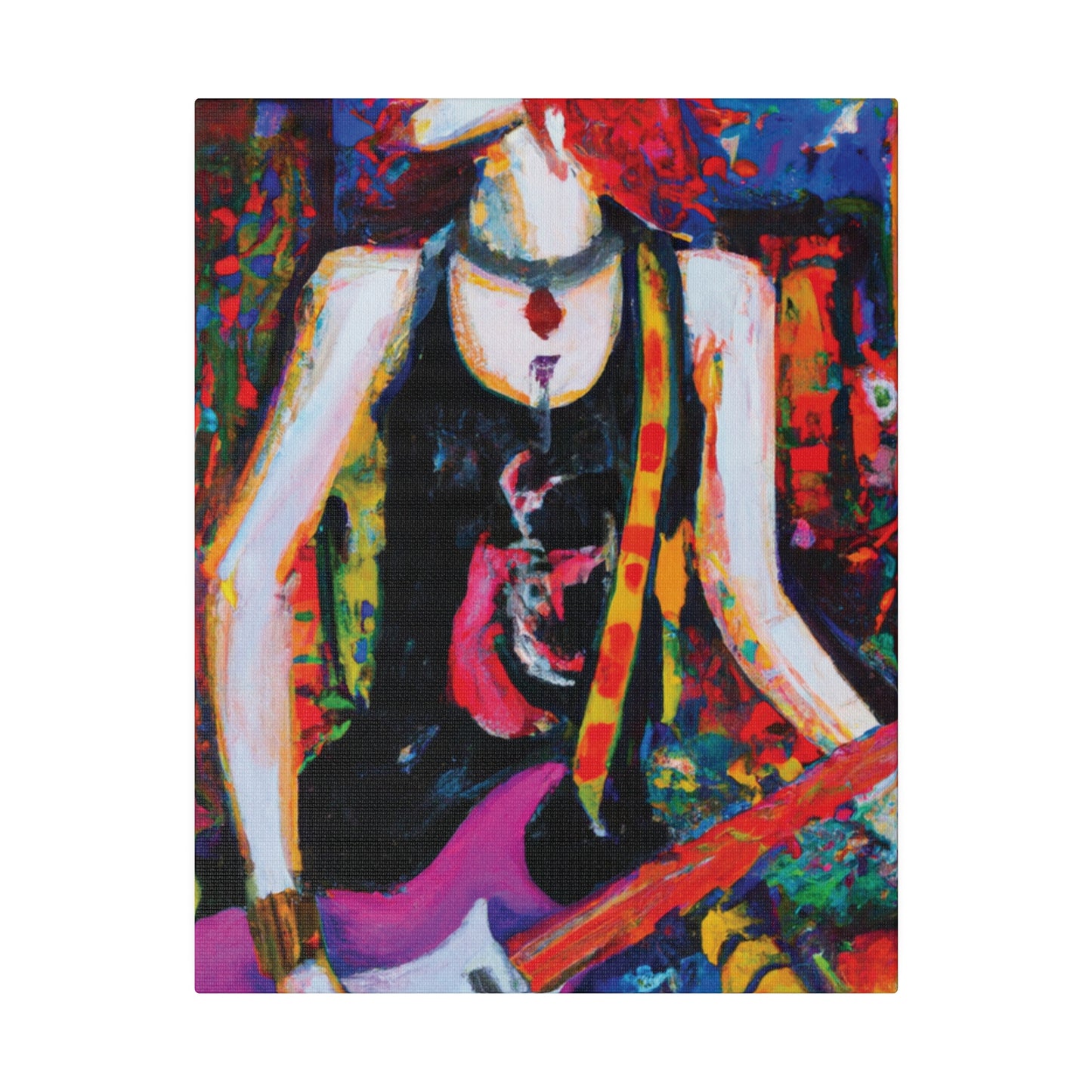 9648D - Rockstar Oil Painting Style Print | Poster | Home Decor | Wall Art | Music Art | Canvas