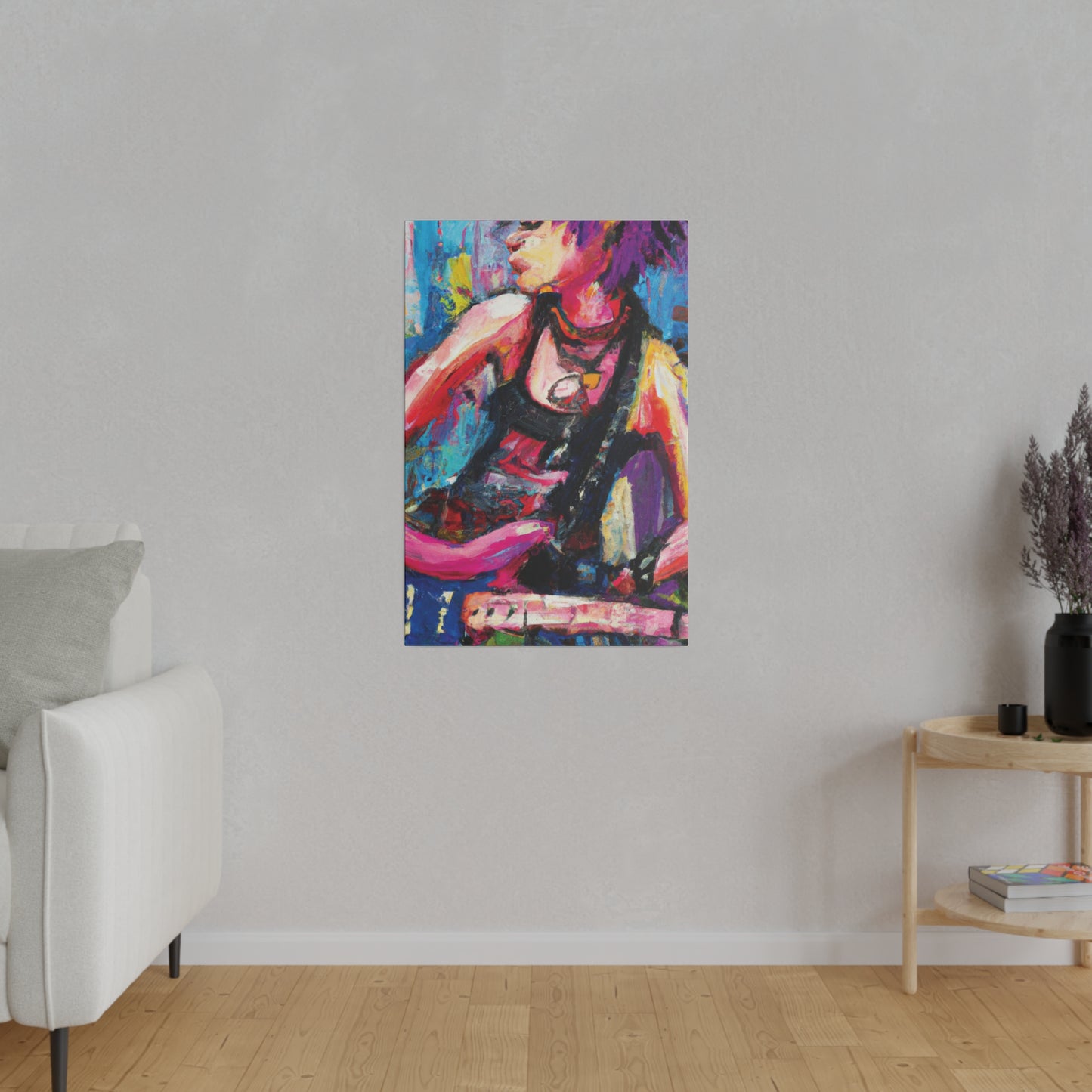 7793Y - Rockstar Oil Painting Style Print | Poster | Home Decor | Wall Art | Music Art | Canvas