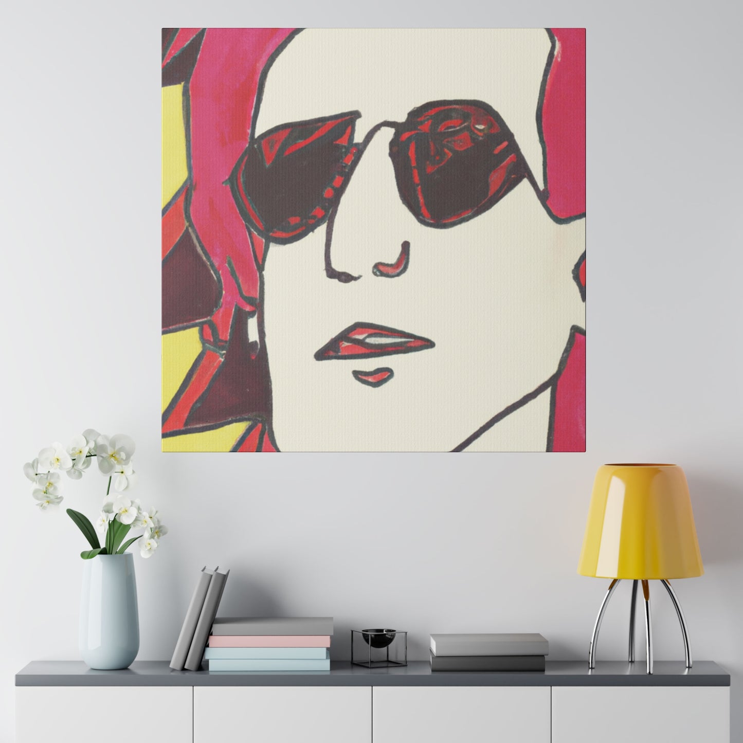 9247A - Rockstar Painting Print | Face | Abstract | Poster | Home Decor | Wall Art | Music Art | Canvas