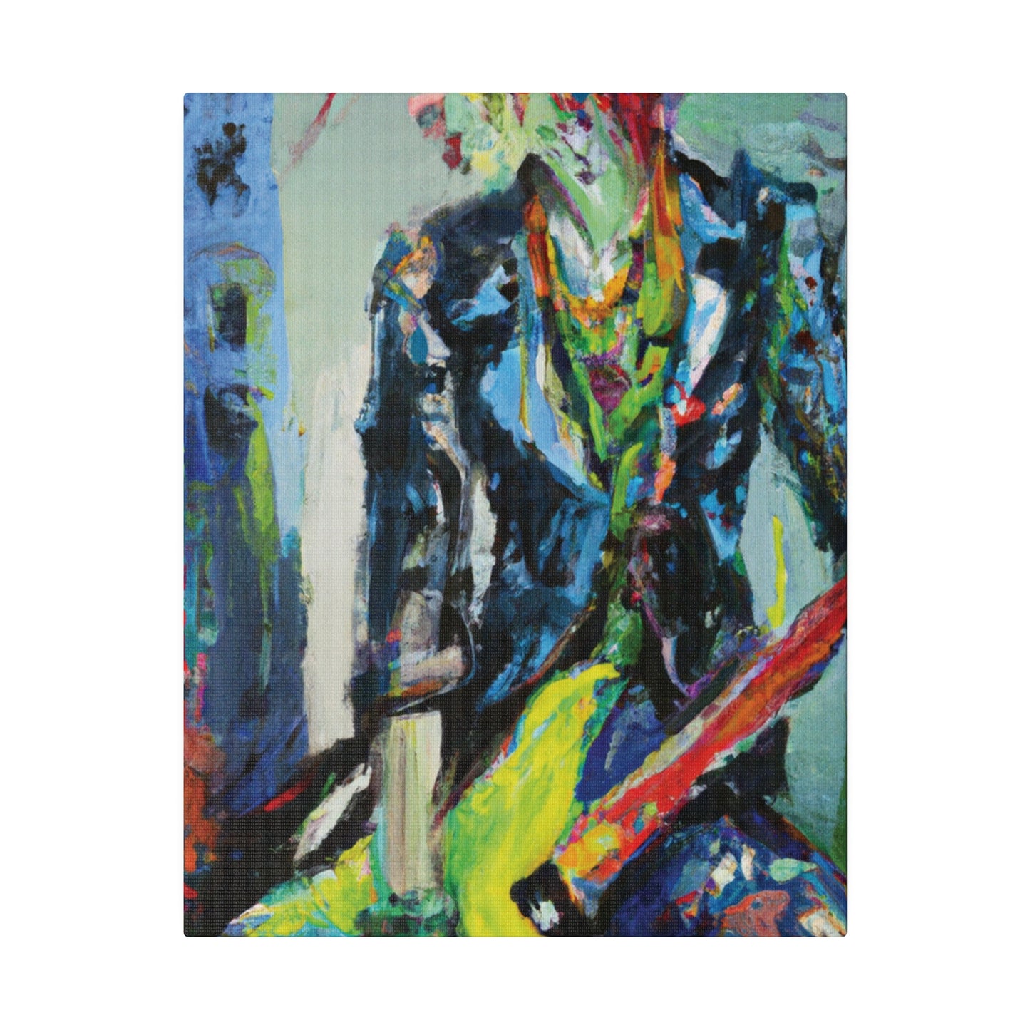 5111Y - Rockstar Oil Painting Style Print | Poster | Home Decor | Wall Art | Music Art | Canvas