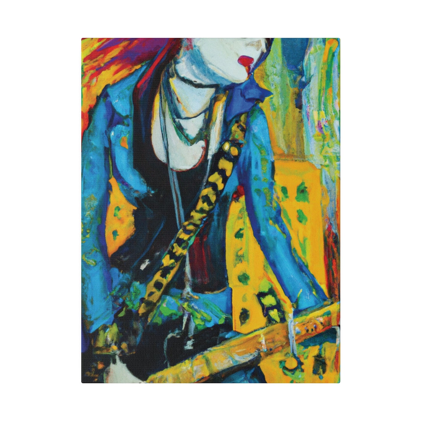 2344X - Rockstar Oil Painting Style Print | Poster | Home Decor | Wall Art | Music Art | Canvas