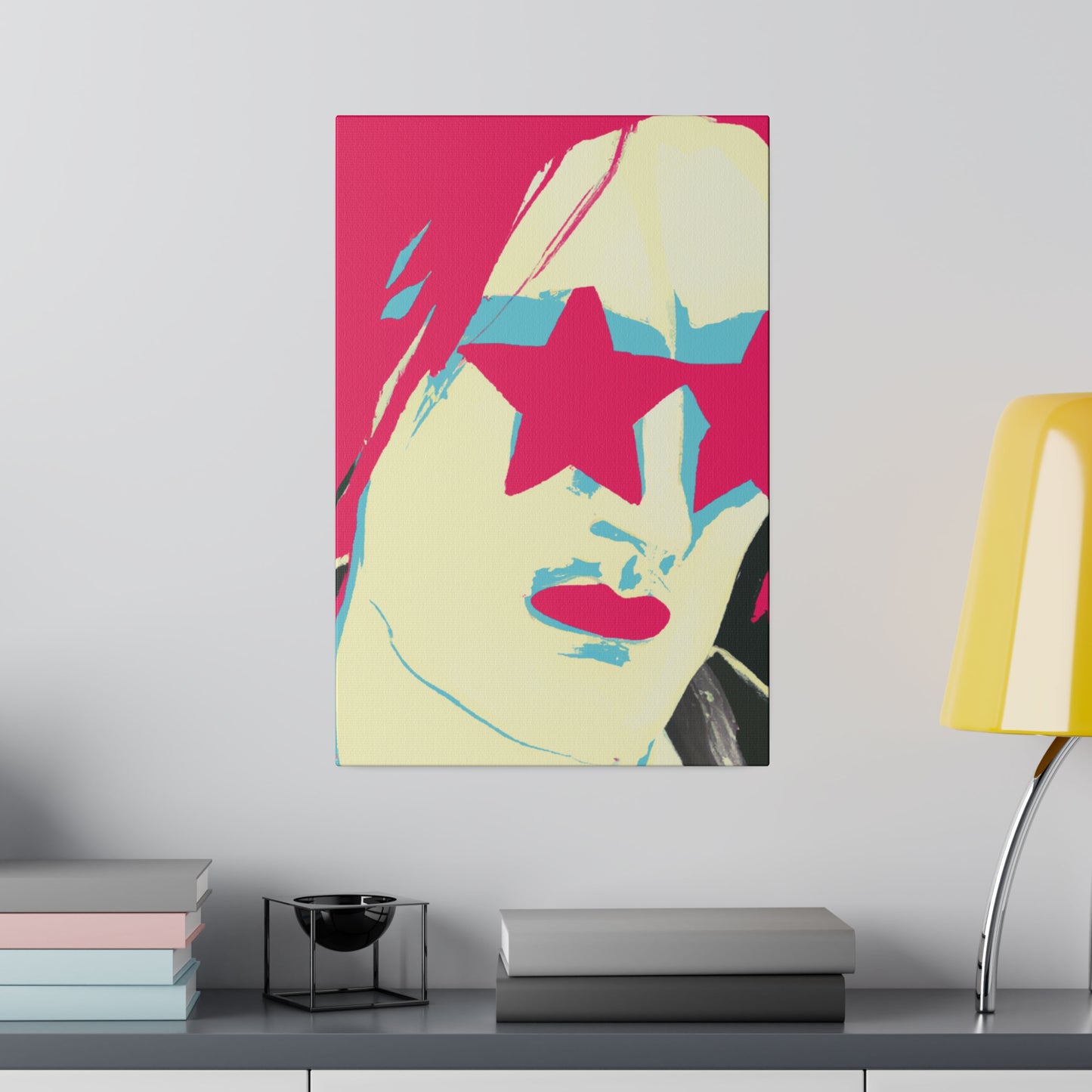 9695Y - Rockstar Painting Print | Face | Abstract | Poster | Home Decor | Wall Art | Music Art | Canvas